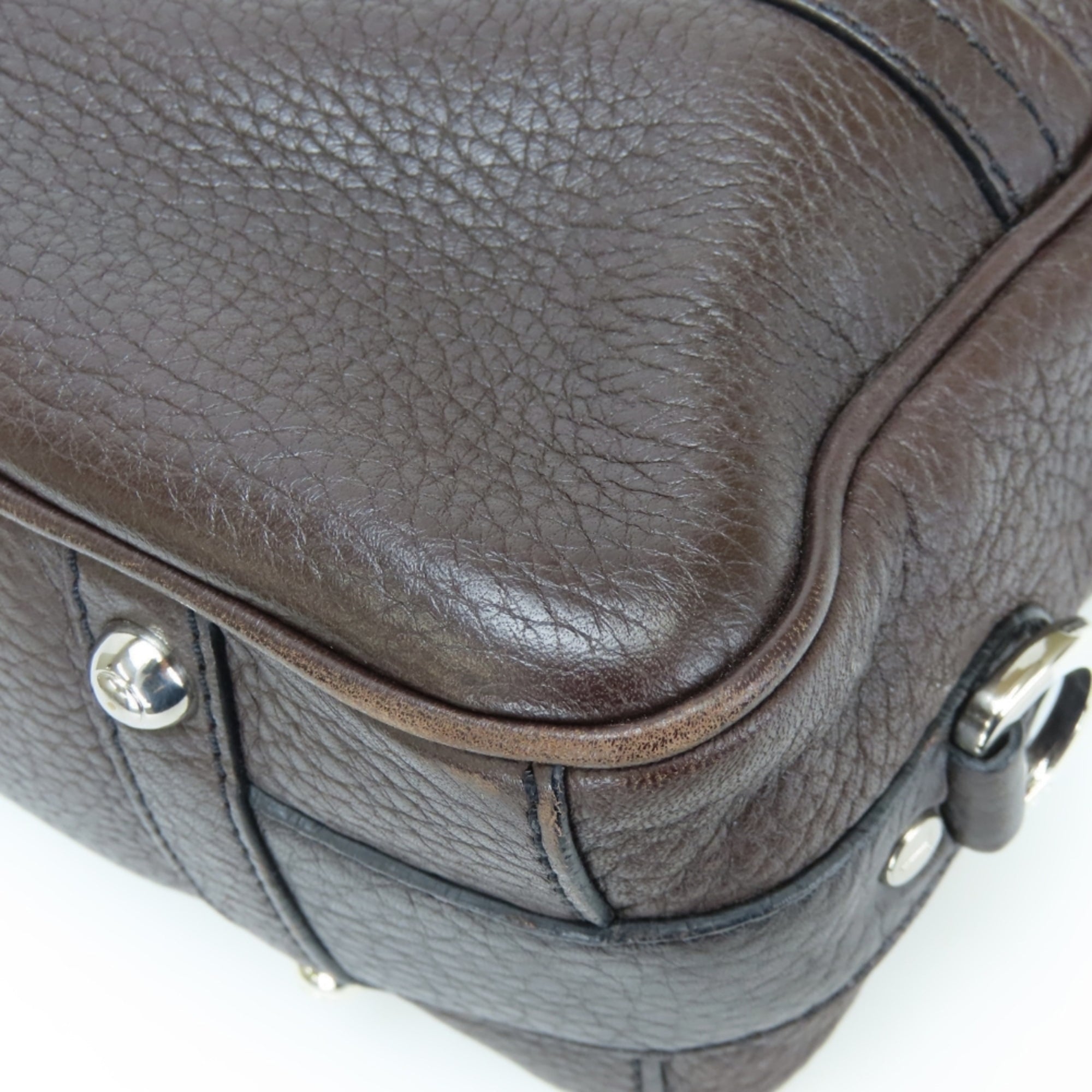 Tod's Dark Brown Leather Shoulder Bag (Pre-Owned)