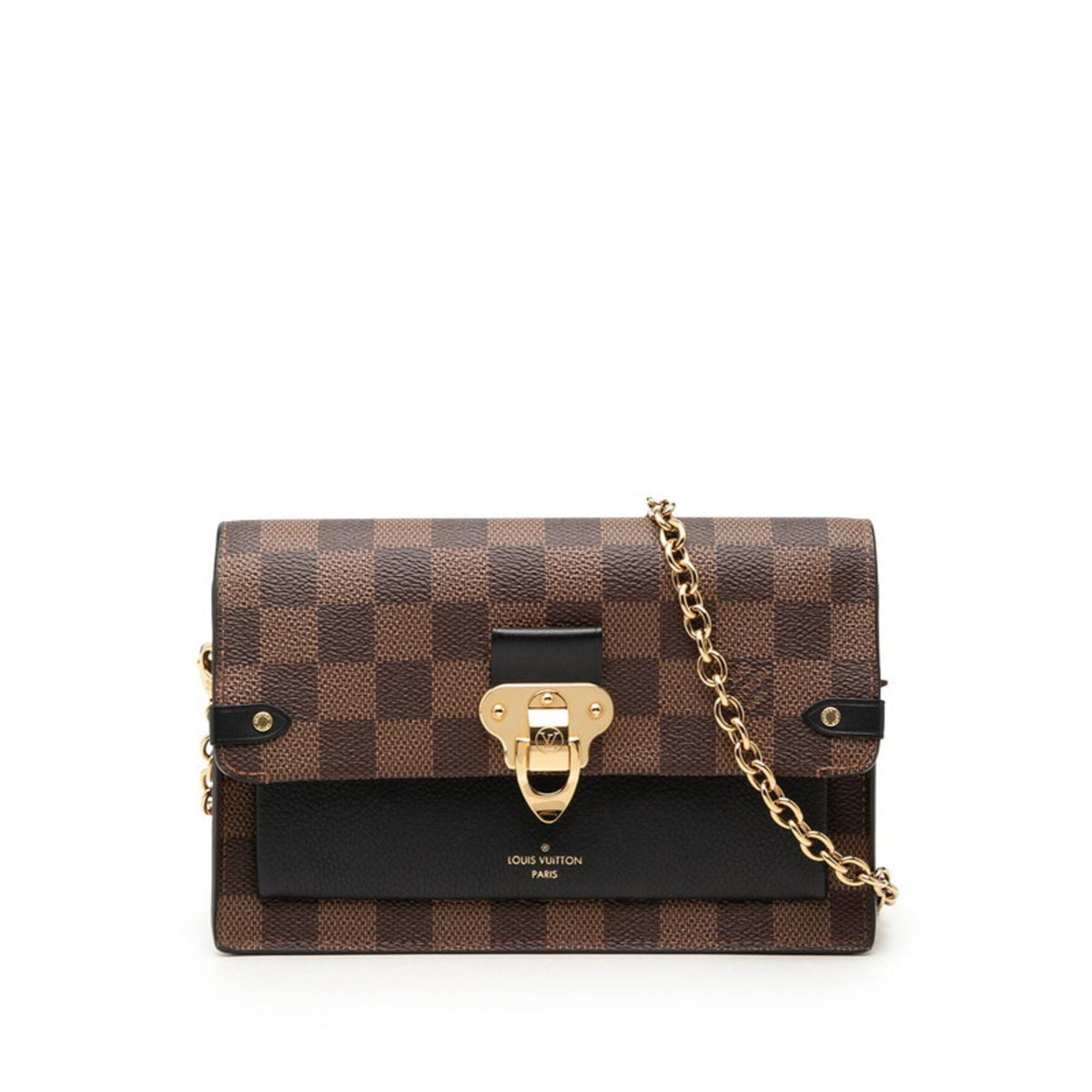 Louis Vuitton Damier Black Brown Pvc Leather Shoulder Bag (Pre-Owned)