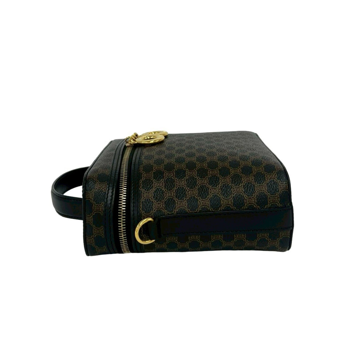 Celine Black Brown Leather Pvc Handbag Shoulder Bag (Pre-Owned)