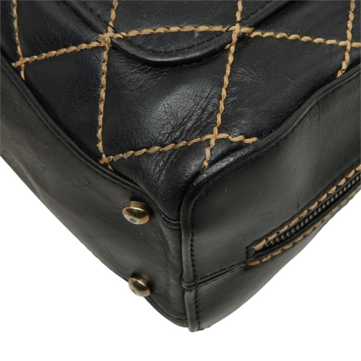 Chanel Black Leather Handbag Pouch (Pre-Owned)