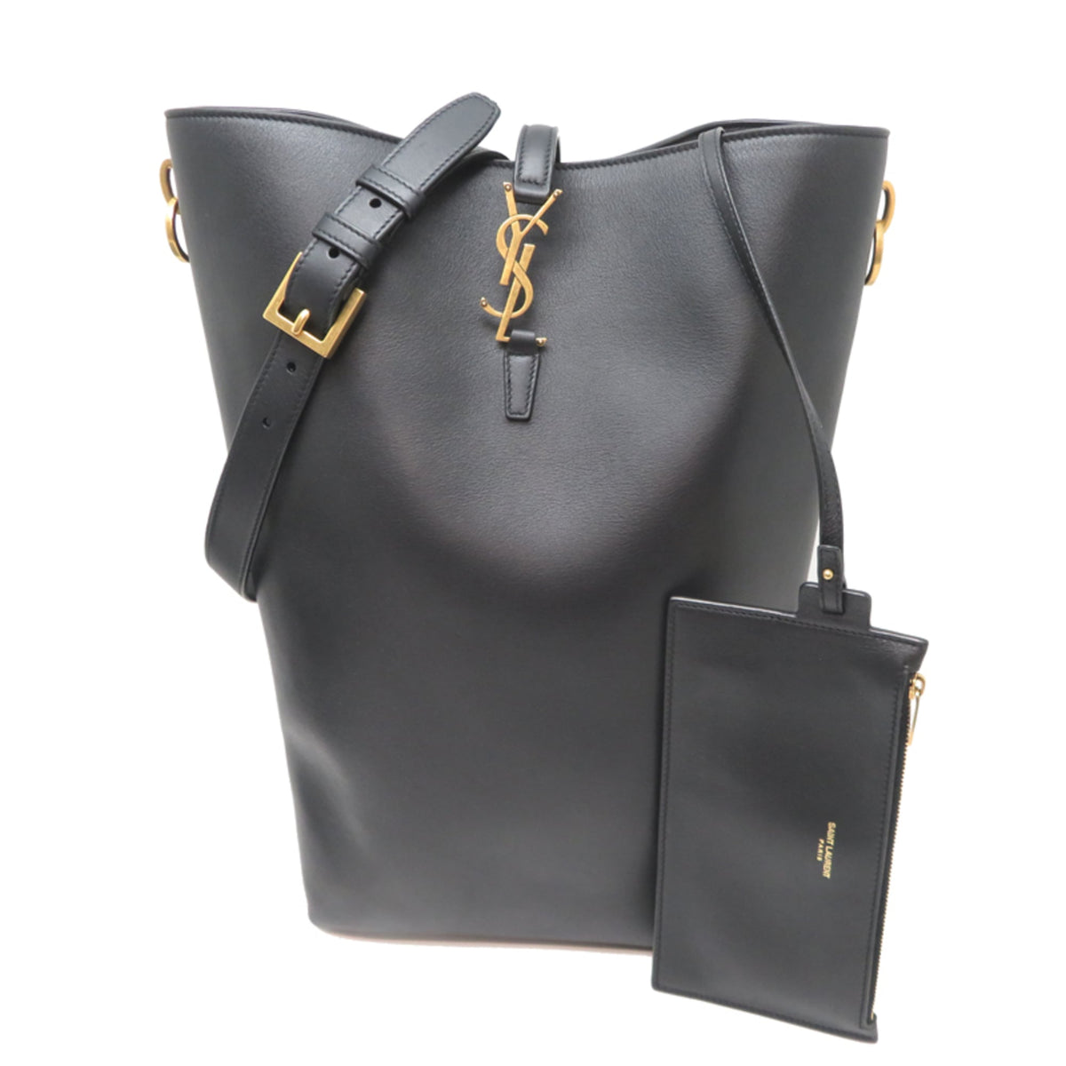 Saint Laurent Black Leather Shoulder Bag (Pre-Owned)