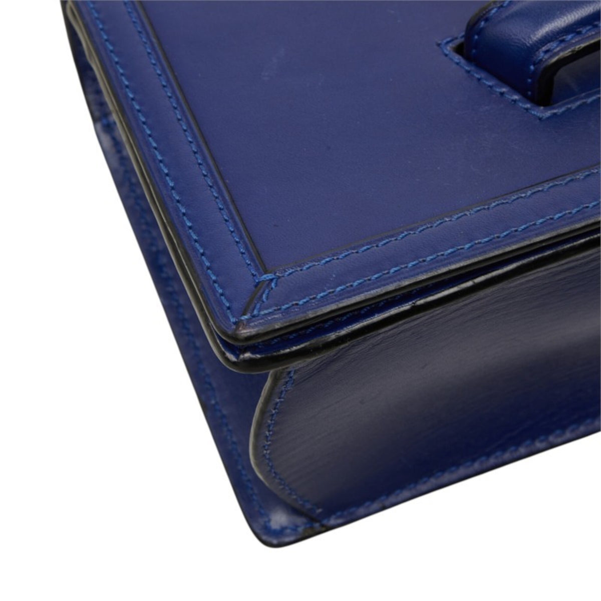 Loewe Barcelona Blue Leather Shoulder Bag (Pre-Owned)