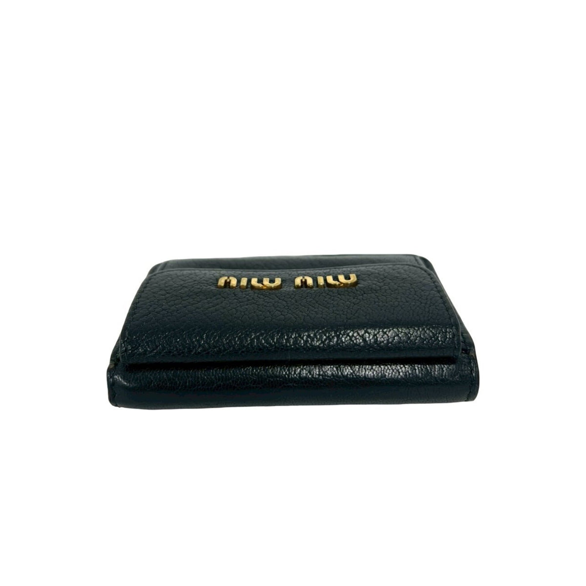 Miu Miu Black Leather Wallet (Tri-Fold) (Pre-Owned)