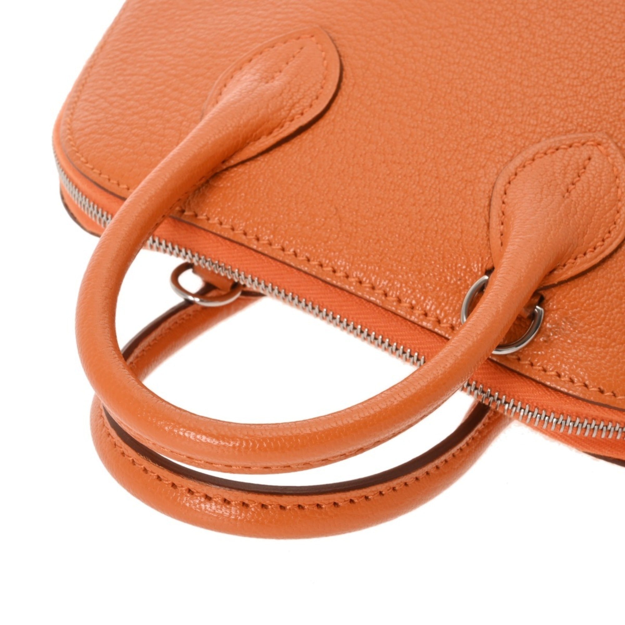 Hermes Orange Chevre Leather Handbag (Pre-Owned)