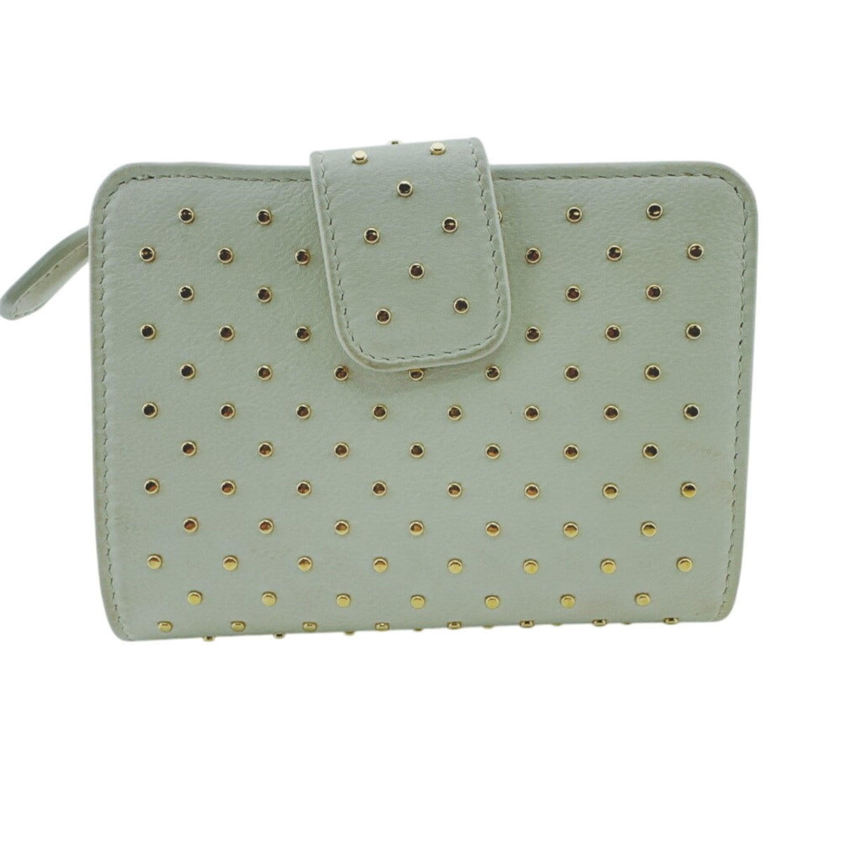 Prada Gold White Leather Wallet (Bi-Fold) (Pre-Owned)