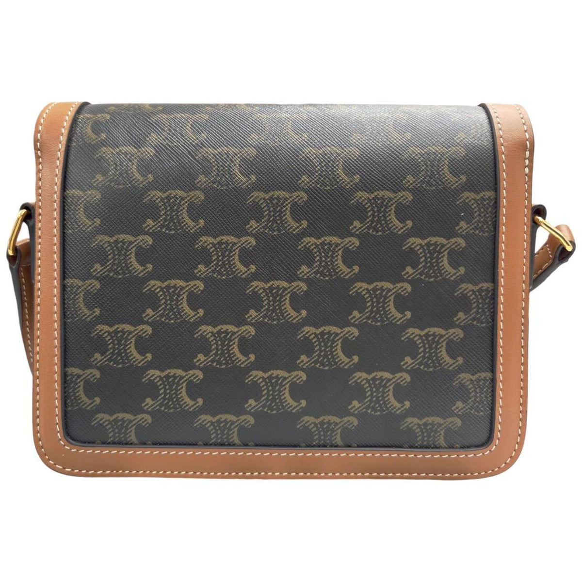 Celine Brown Leather Crossbody Bag Shoulder Bag (Pre-Owned)