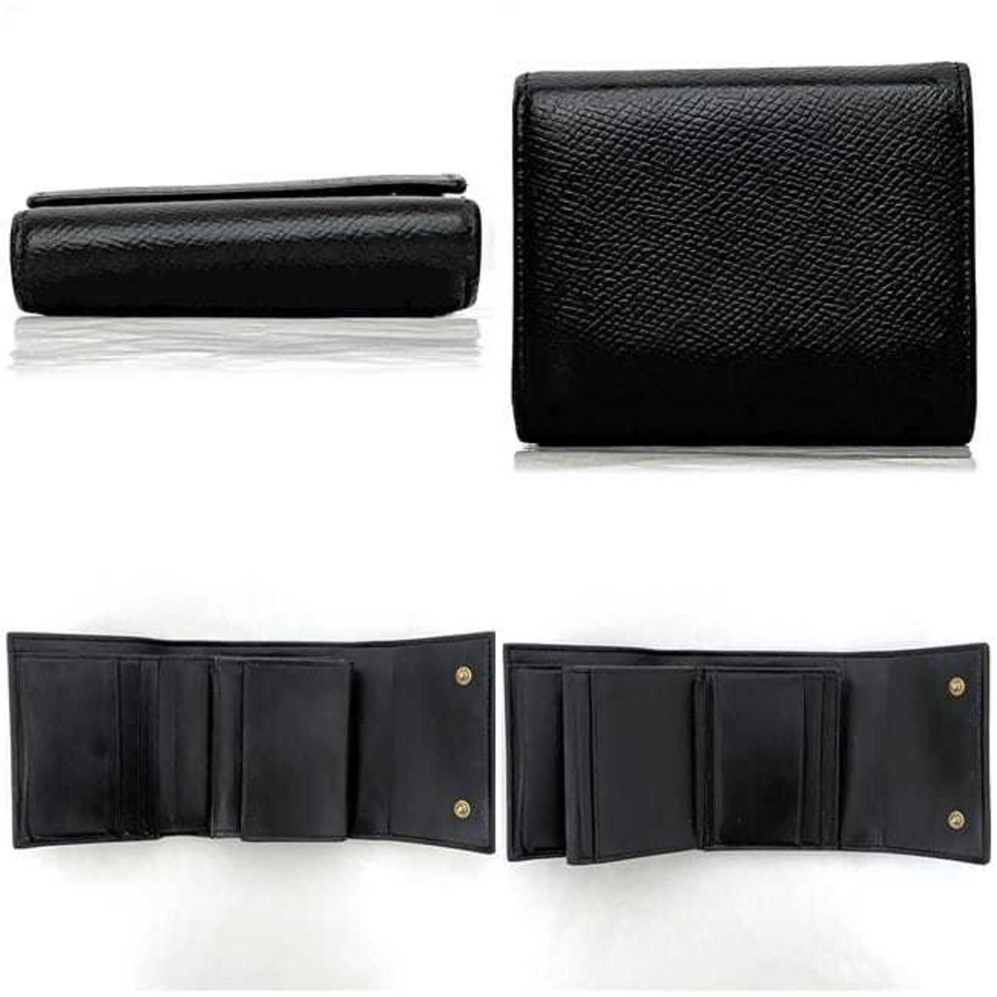 Celine Black Leather Wallet (Tri-Fold) (Pre-Owned)