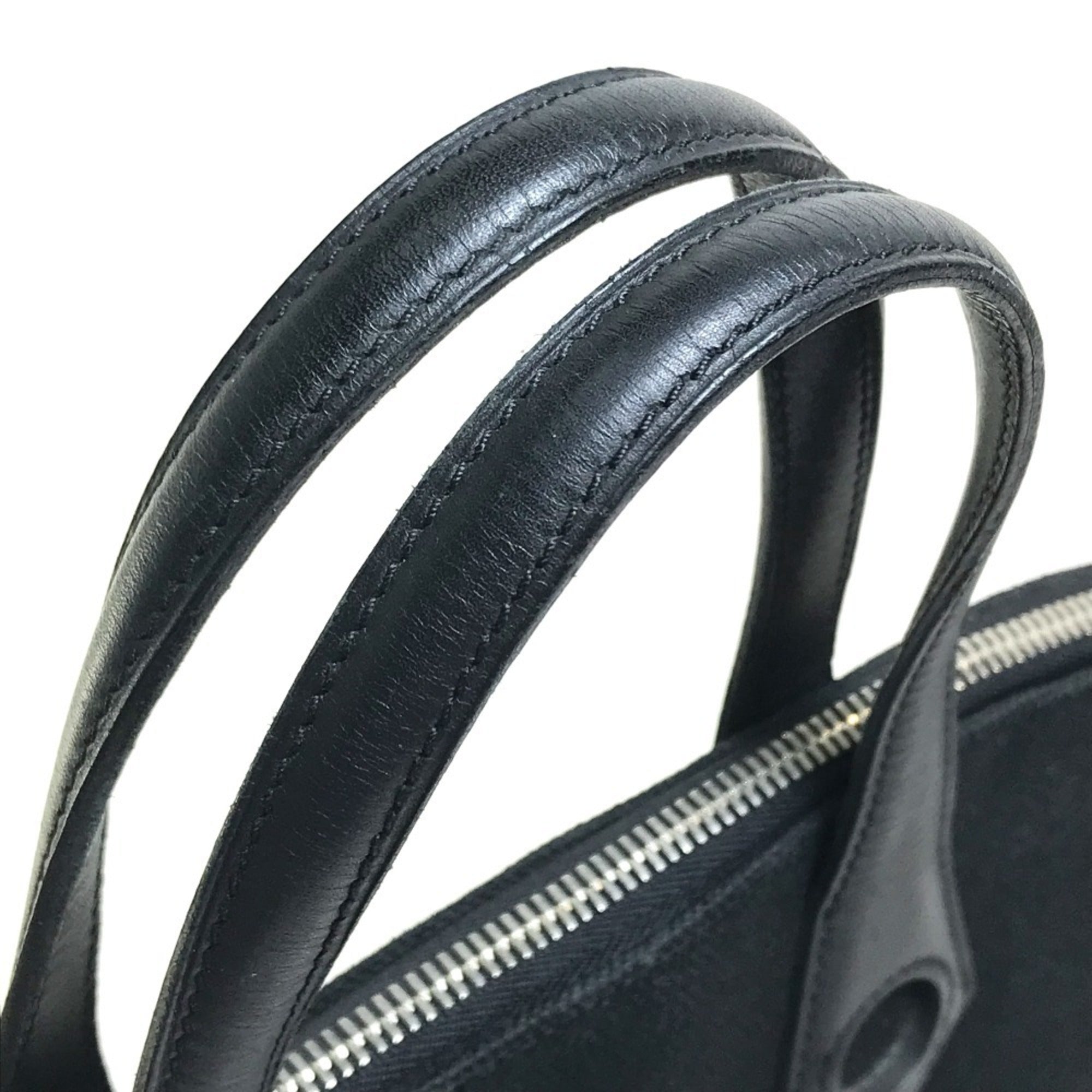 Hermes Black Toile H Handbag Tote Bag (Pre-Owned)