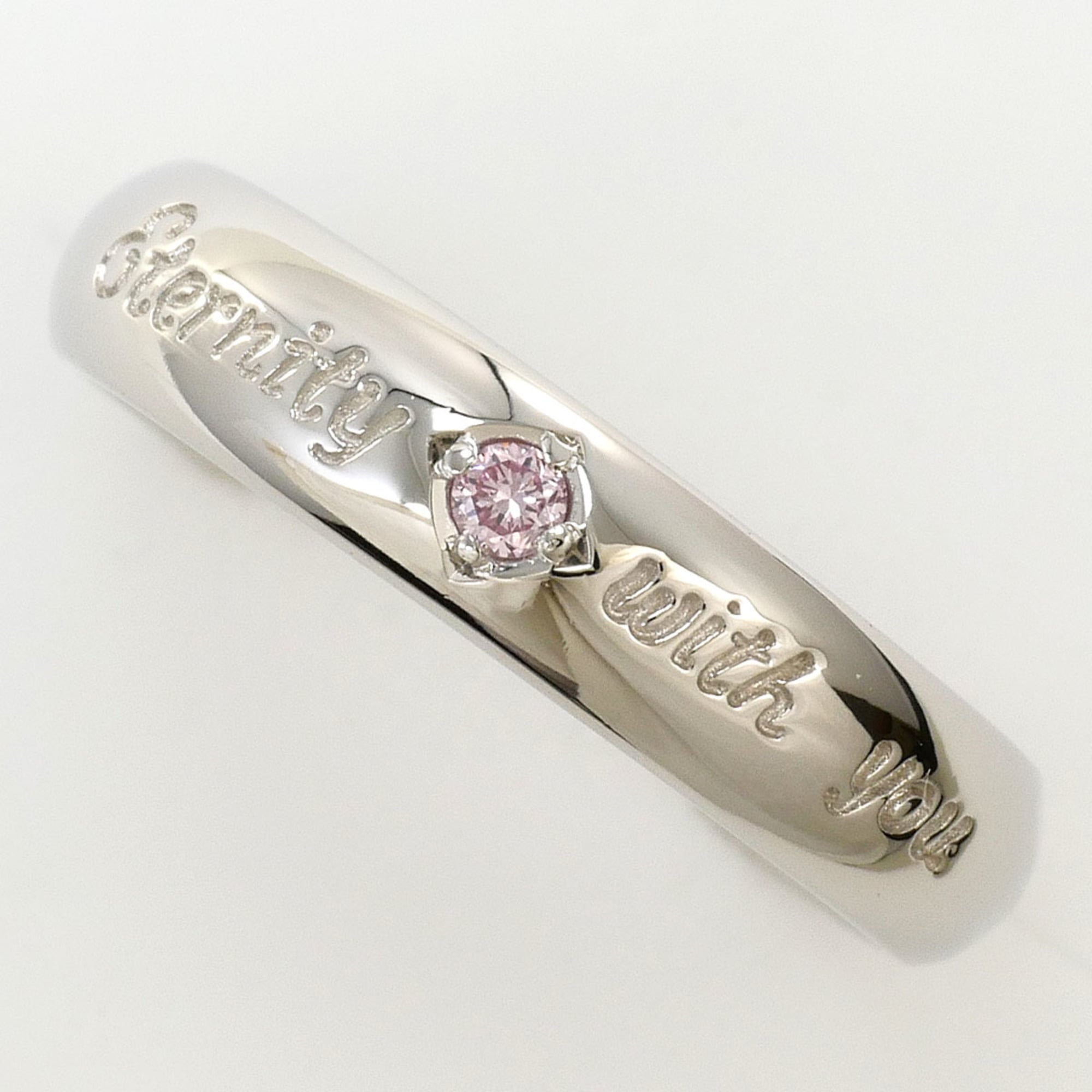 Unbranded Pink Platinum Platinum 900 Band Ring (Pre-Owned)