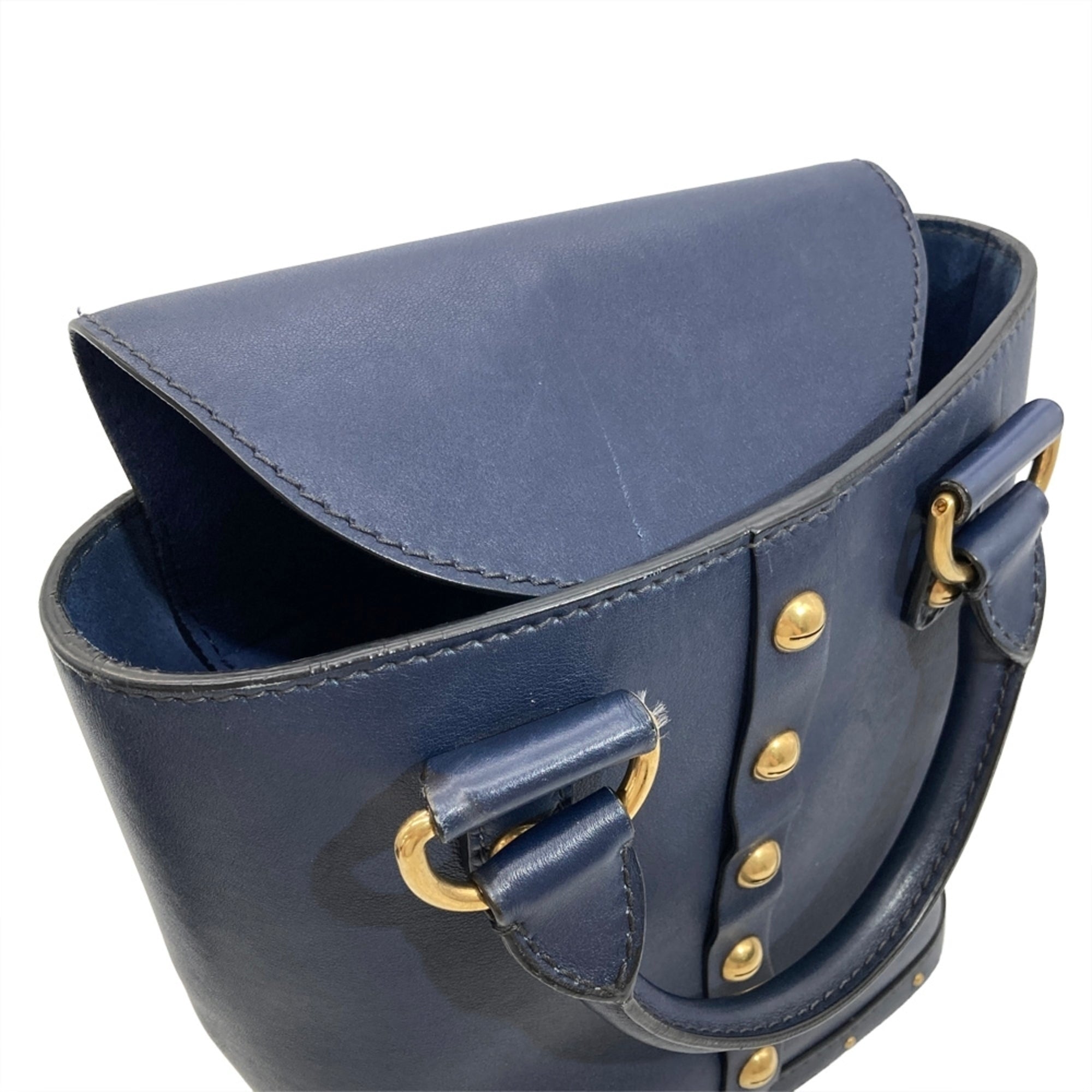 Christian Dior Navy Leather Handbag (Pre-Owned)