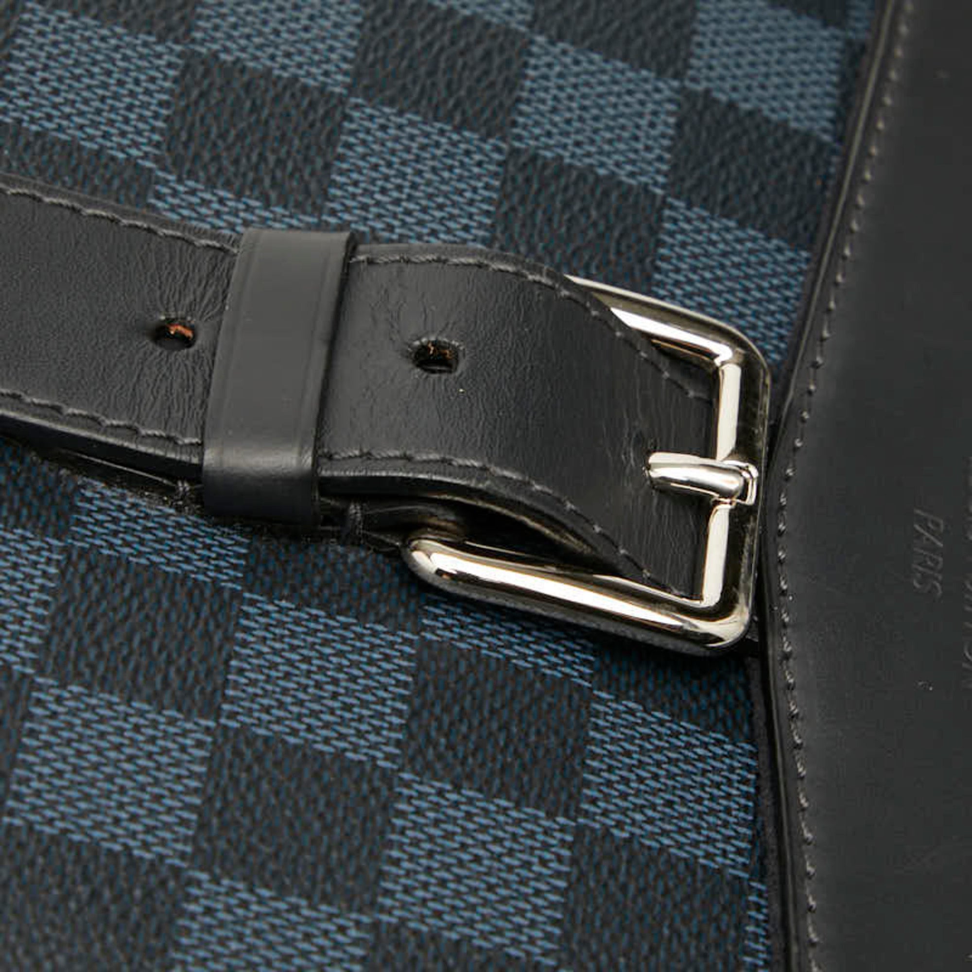 Louis Vuitton Damier Cobalt Black Navy Pvc Leather Backpack (Pre-Owned)