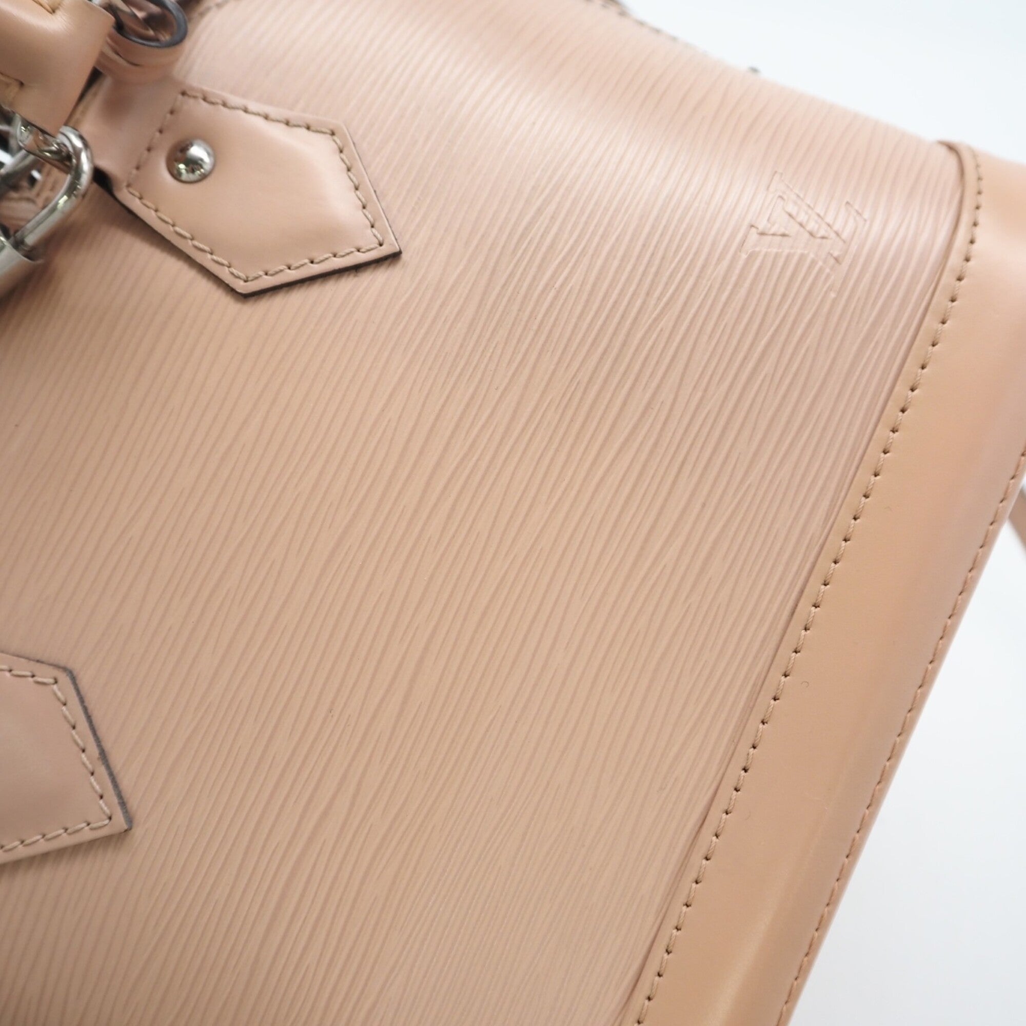 Louis Vuitton Pink Beige Leather Handbag (Pre-Owned)