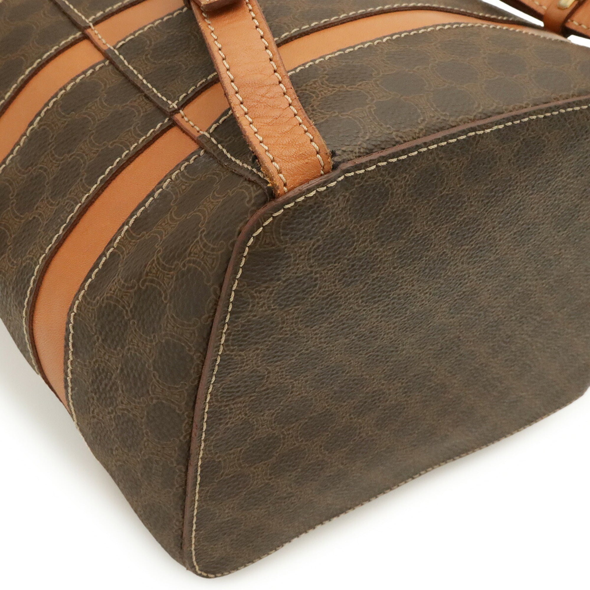 Celine Macadam Beige Dark Brown Pvc Leather Backpack (Pre-Owned)