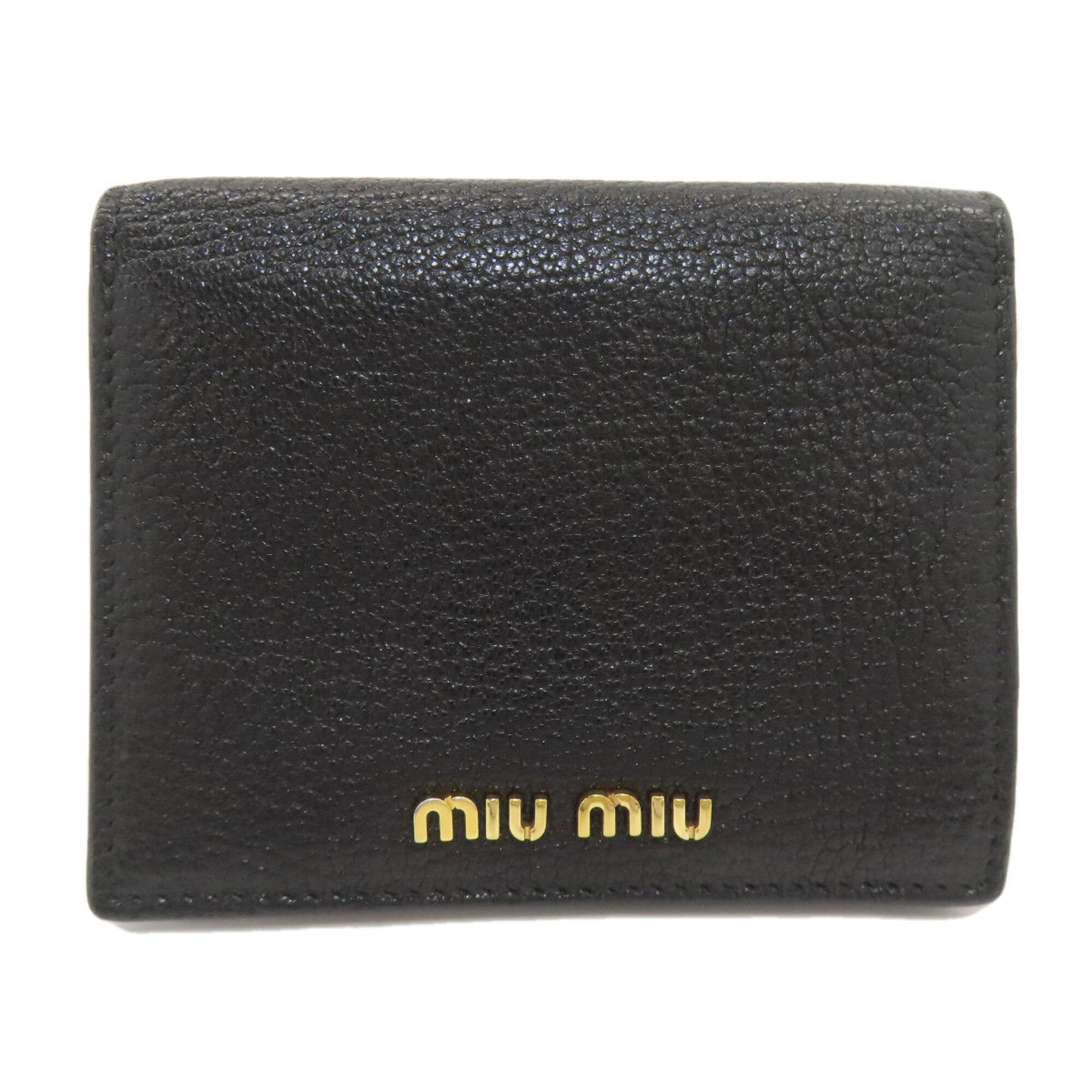Miu Miu Black Leather Wallet (Bi-Fold) (Pre-Owned)
