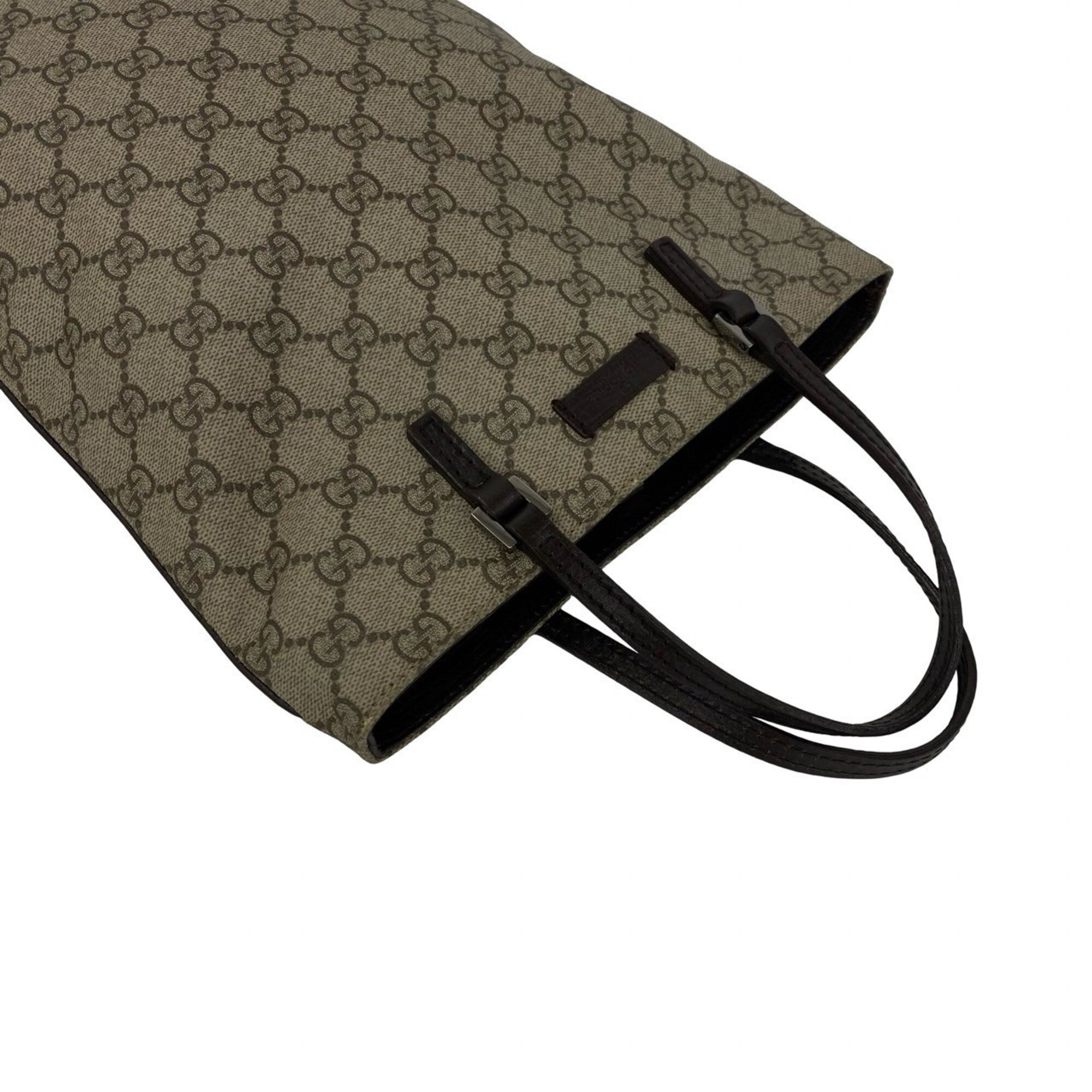 Gucci Brown Leather Elastane Handbag Tote Bag (Pre-Owned)