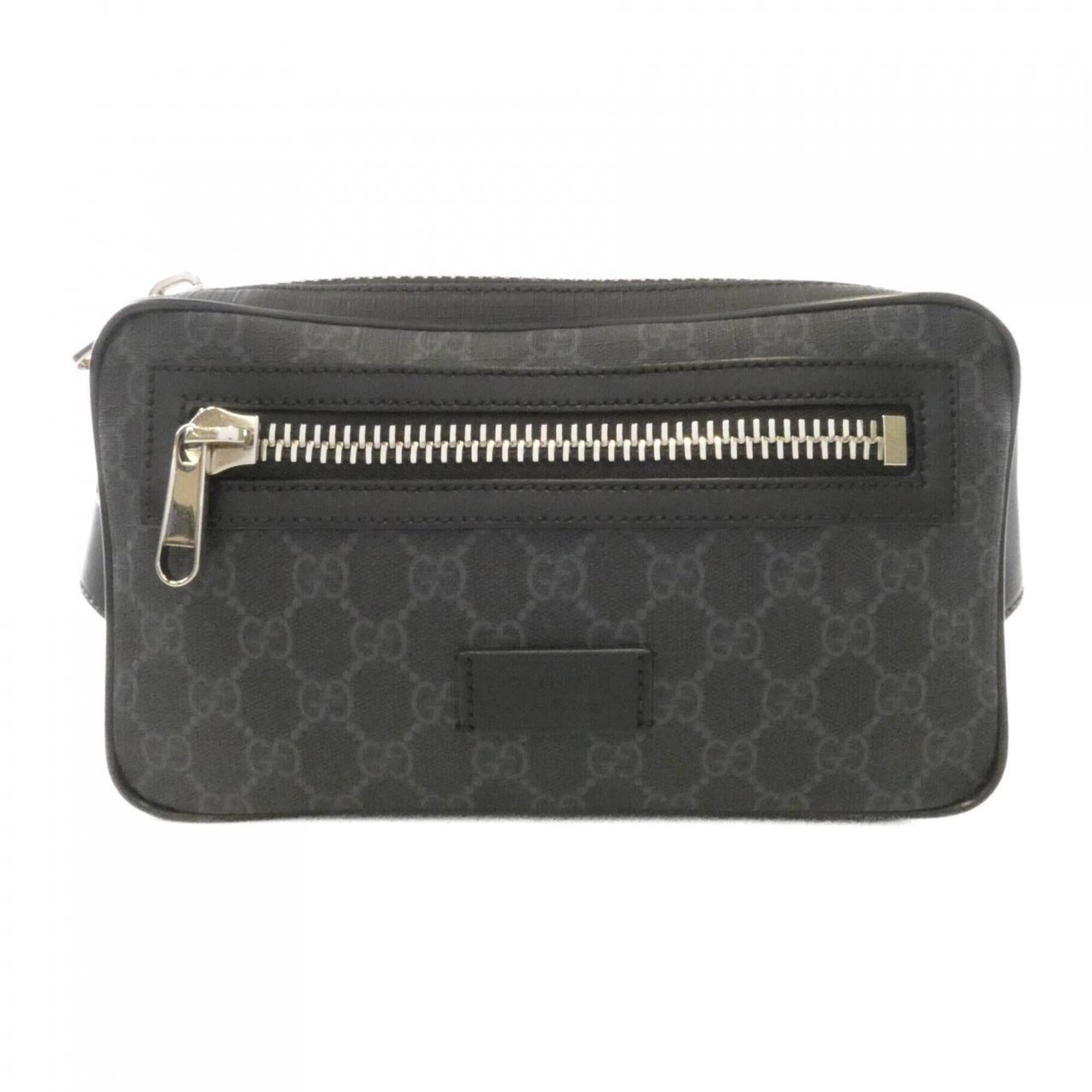 Gucci Black Gray Gg Supreme Canvas Fanny Pack (Pre-Owned)