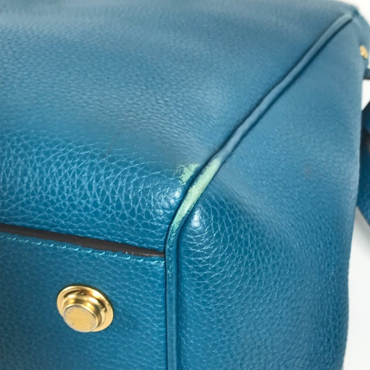 Louis Vuitton Blue Leather Shoulder Bag Tote Bag (Pre-Owned)