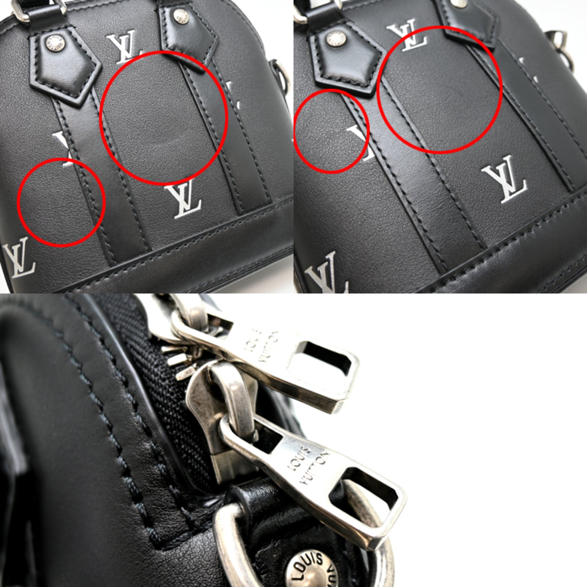 Louis Vuitton Black Leather Shoulder Bag (Pre-Owned)