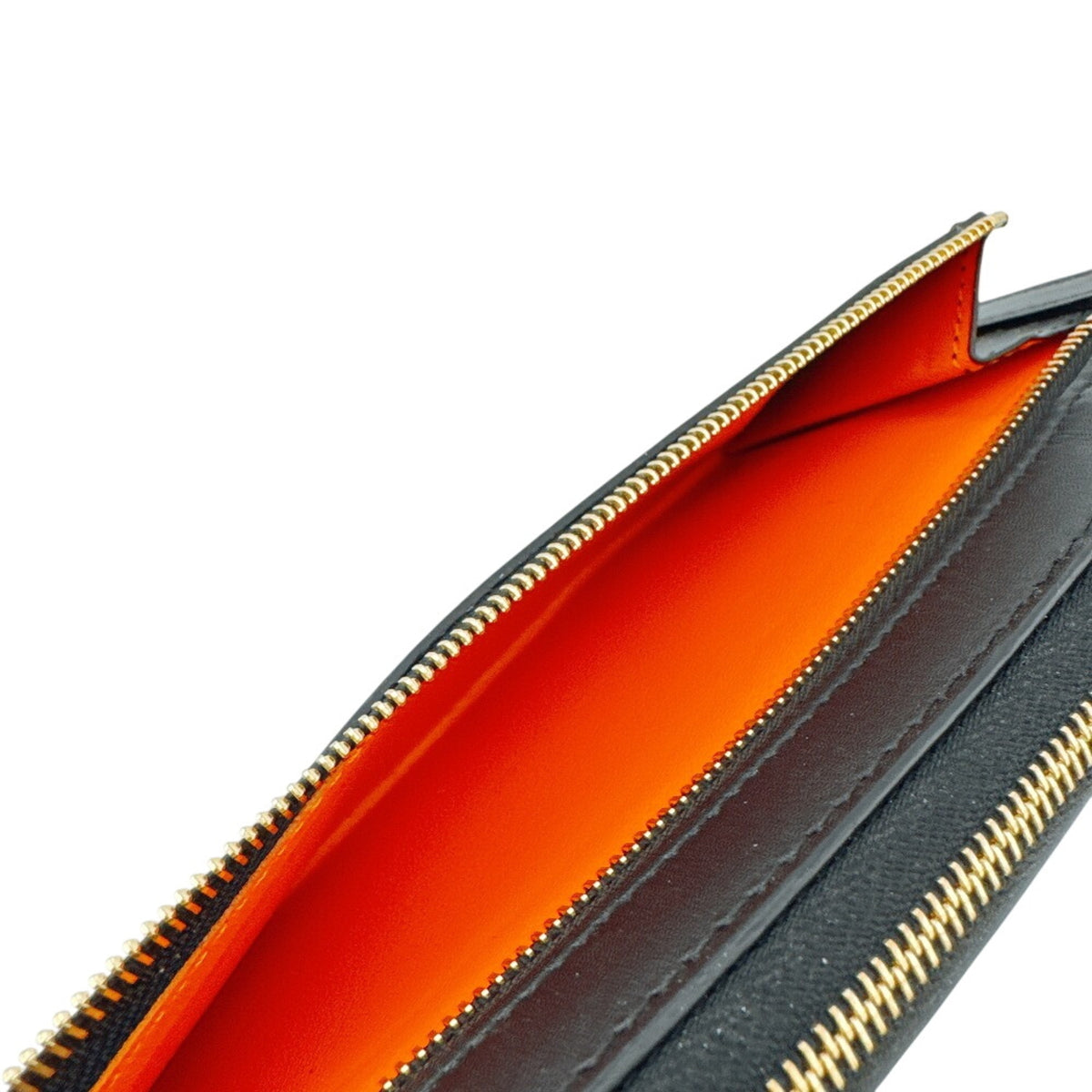 Loewe Black Orange Leather Long Wallet (Bi-Fold) (Pre-Owned)