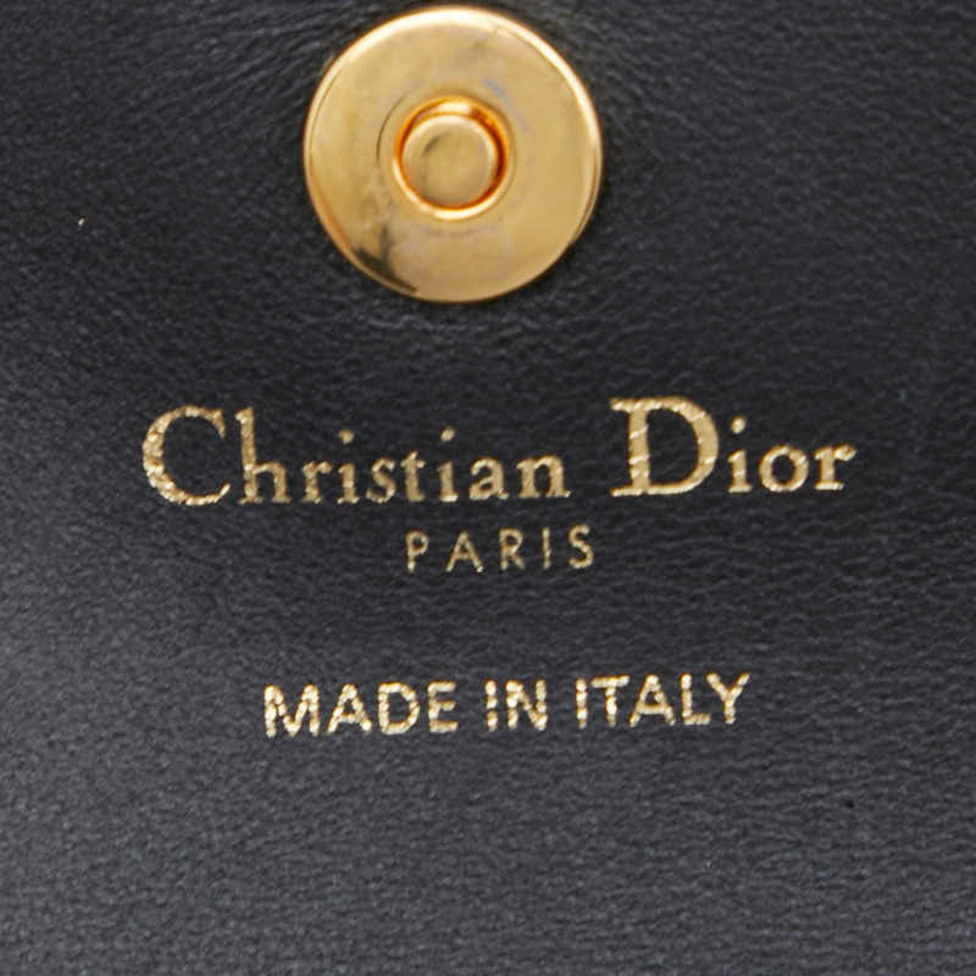 Christian Dior Black Leather Wallet (Bi-Fold) (Pre-Owned)