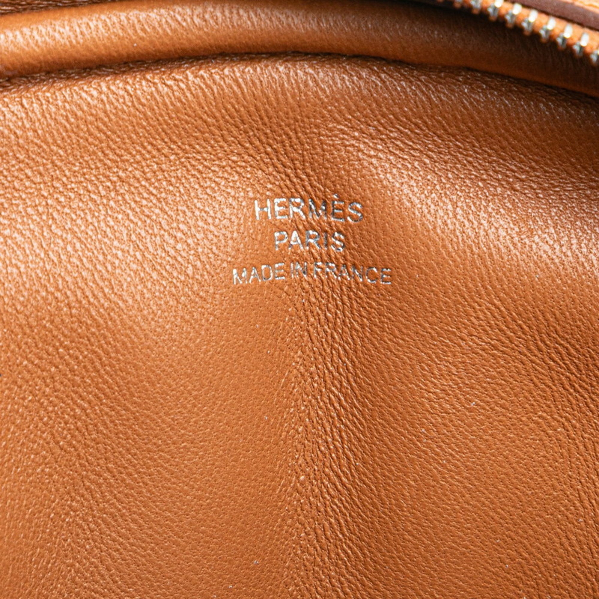Hermes Gold Brown Leather Fanny Pack Sling Bag (Pre-Owned)