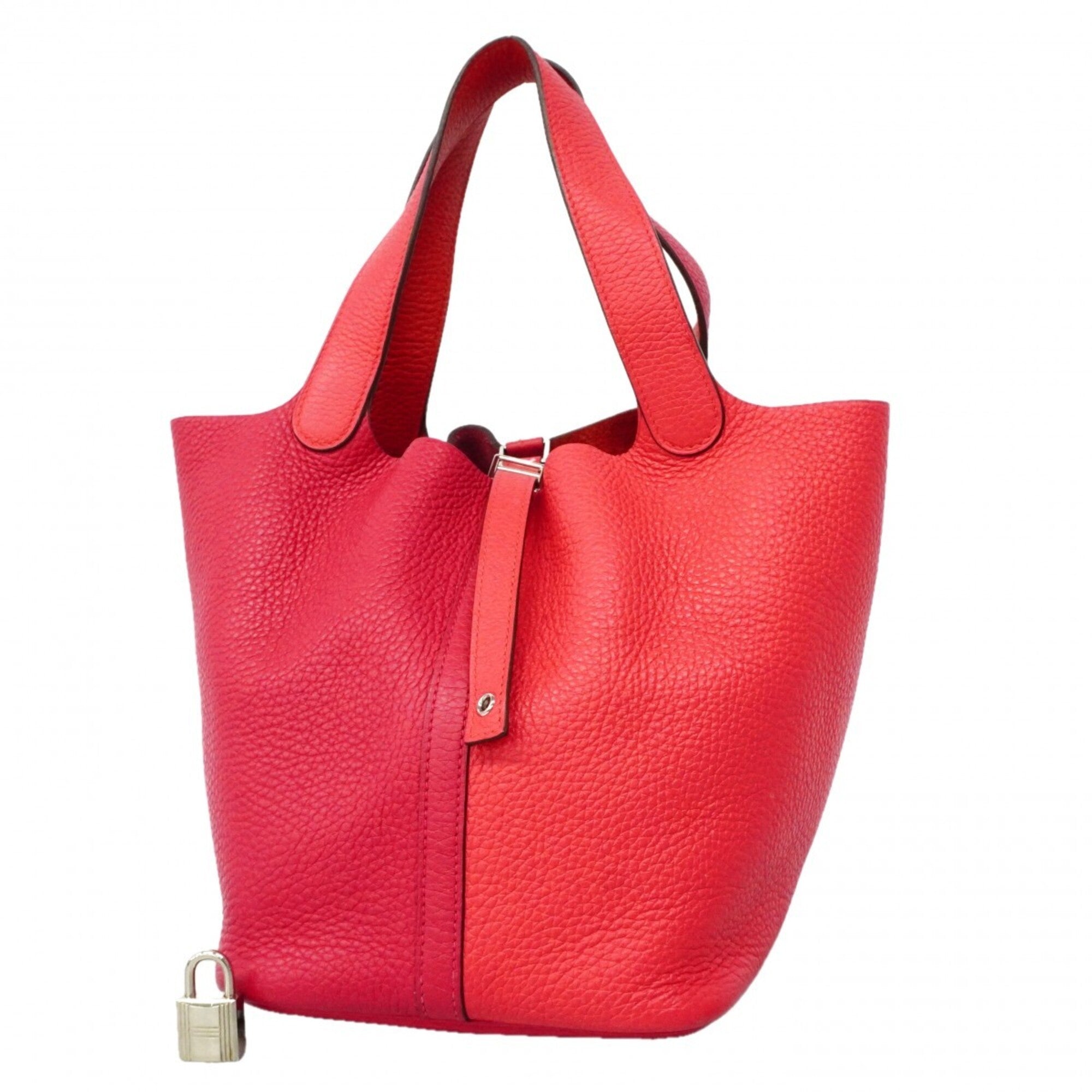 Hermes Pink Taurillon Clemence Leather Handbag (Pre-Owned)