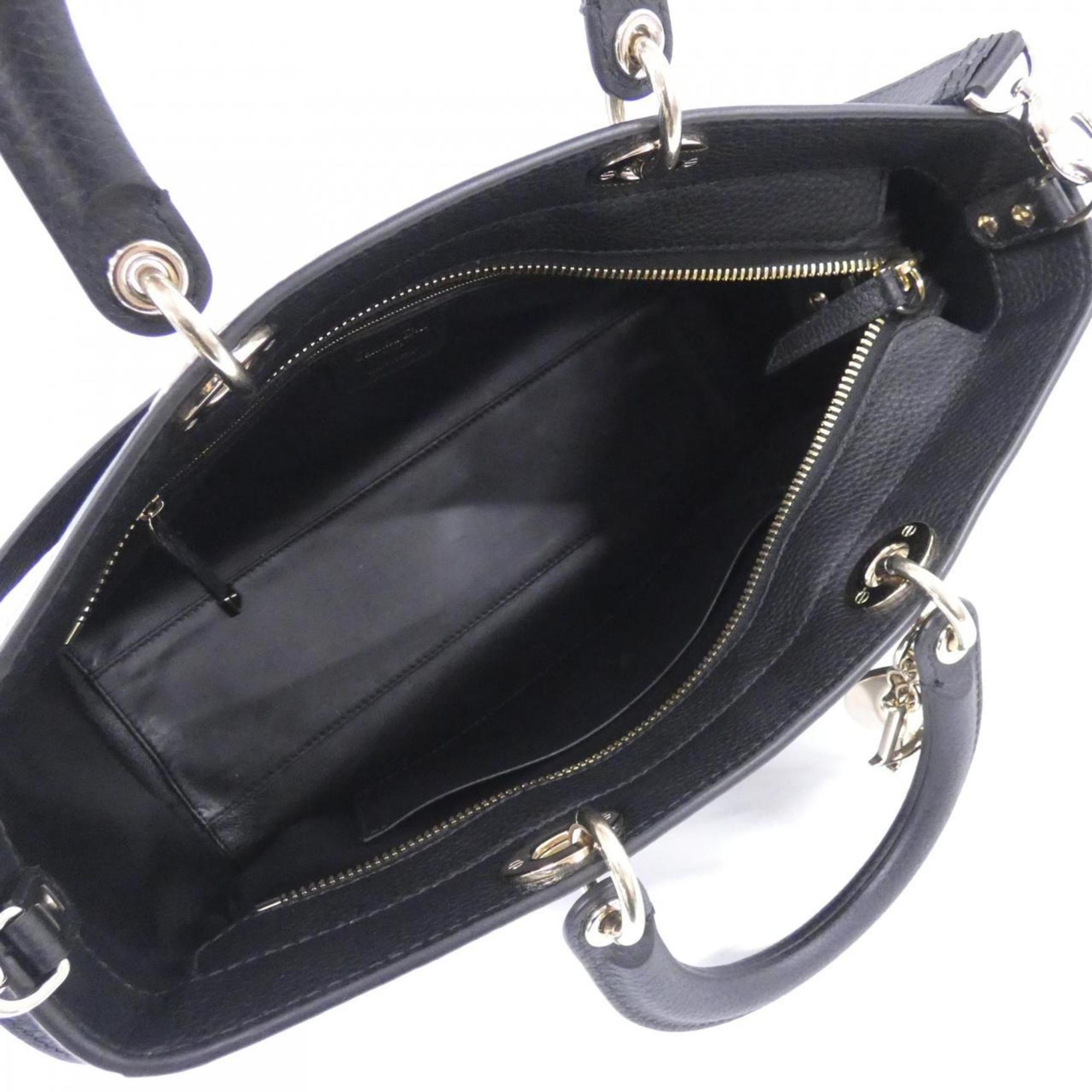 Christian Dior Black Leather Handbag (Pre-Owned)