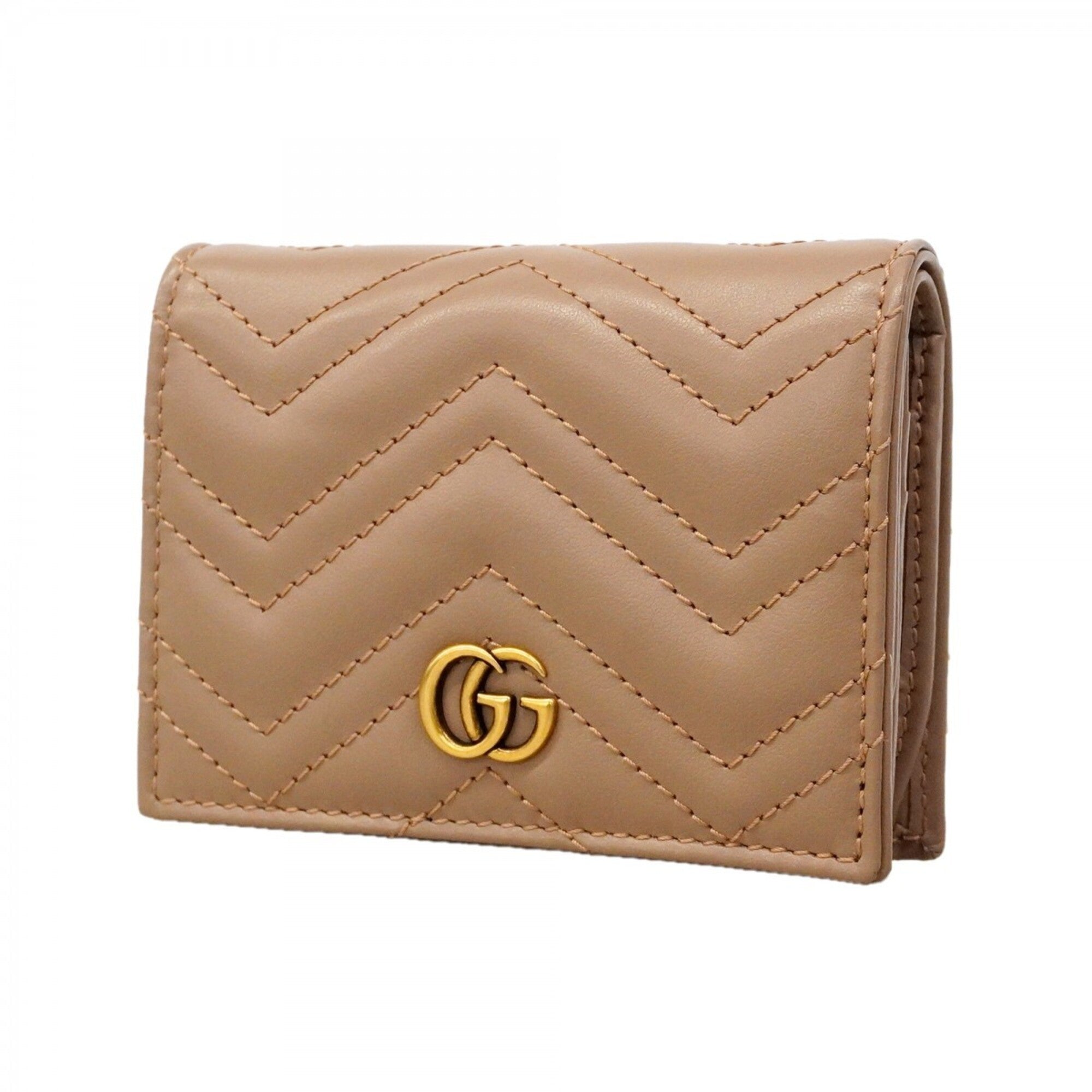 Gucci Pink Beige Leather Wallet (Bi-Fold) (Pre-Owned)