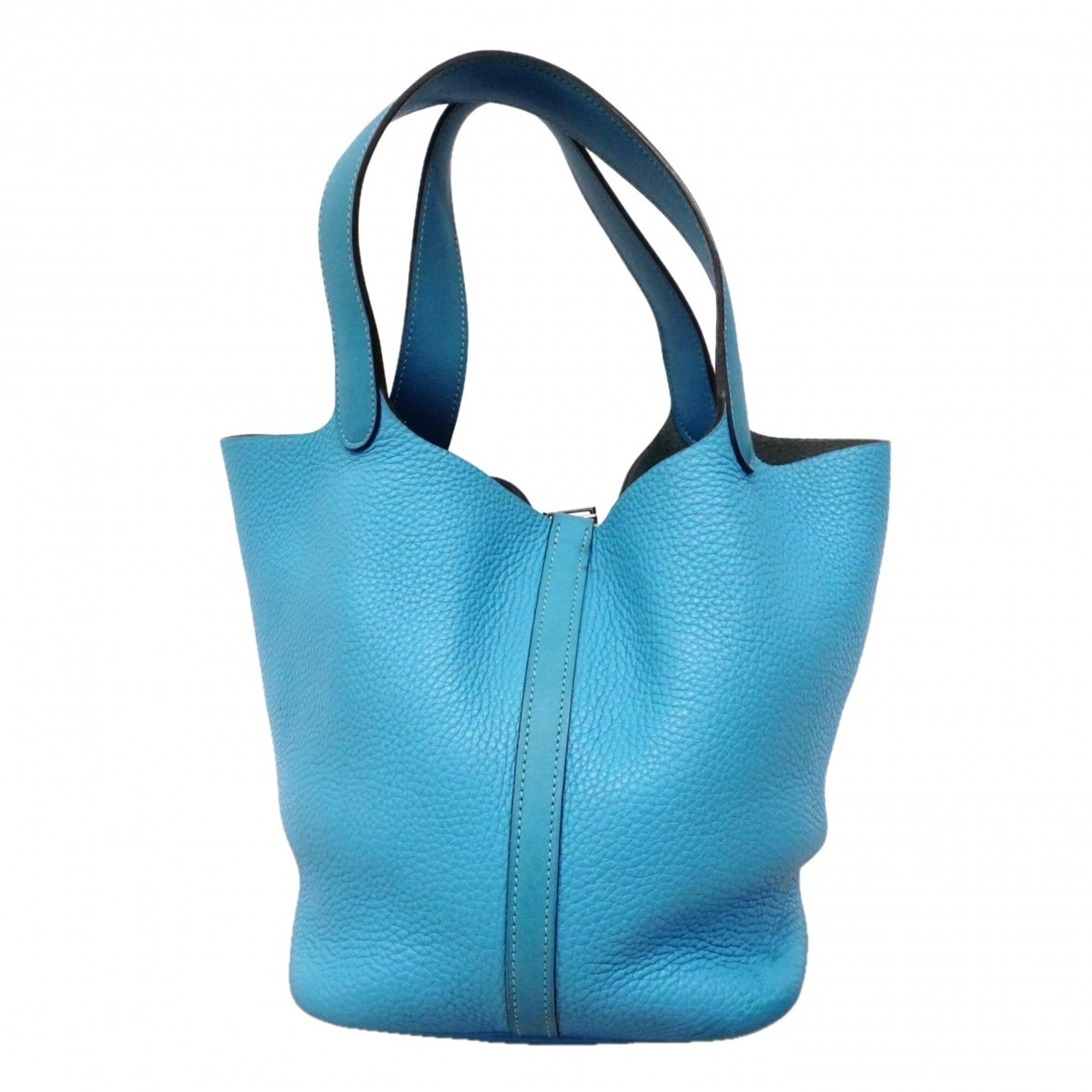 Hermes Blue Paradise Taurillon Clemence Leather Swift Leather Handbag (Pre-Owned)