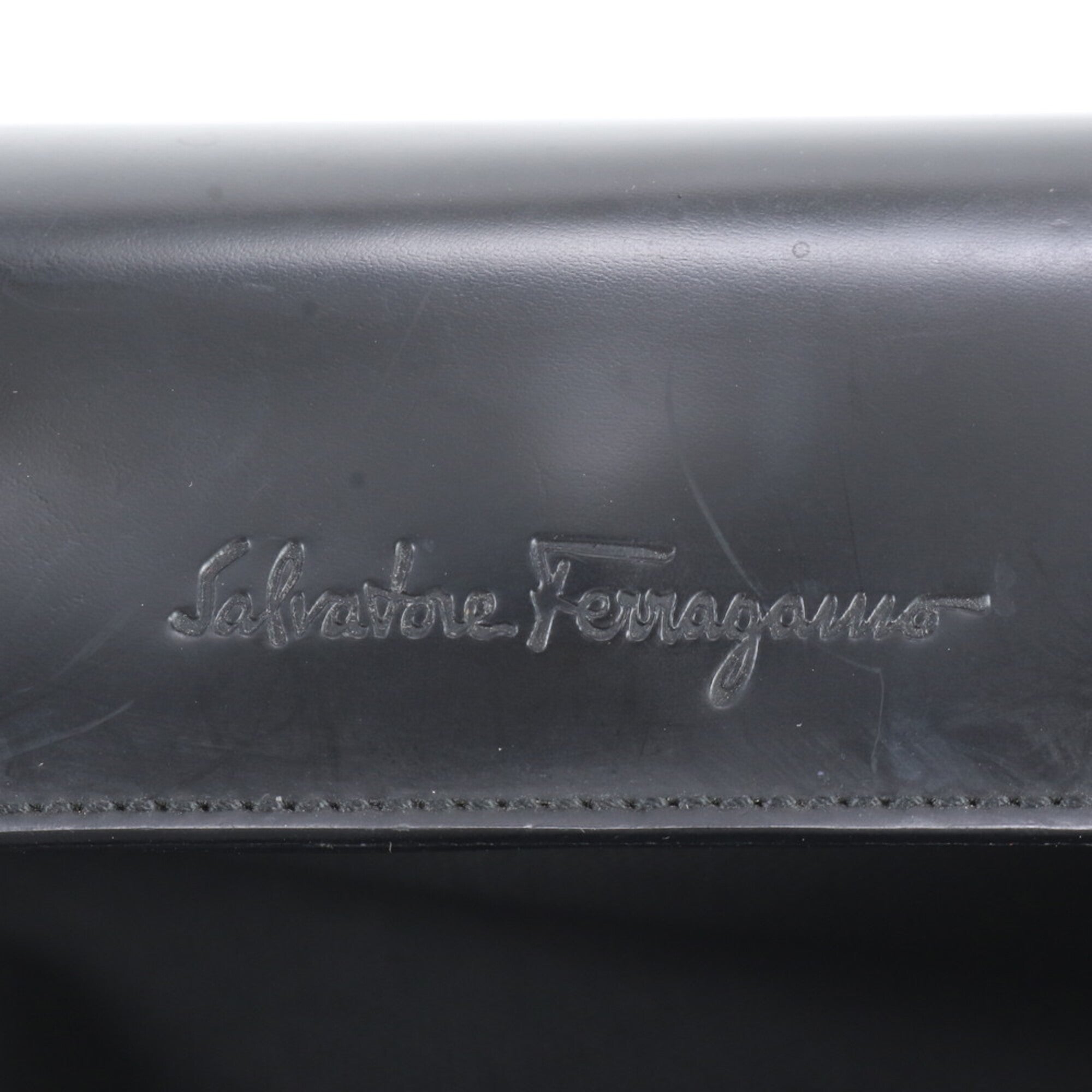 Salvatore Ferragamo Black Leather Nylon Handbag Tote Bag (Pre-Owned)