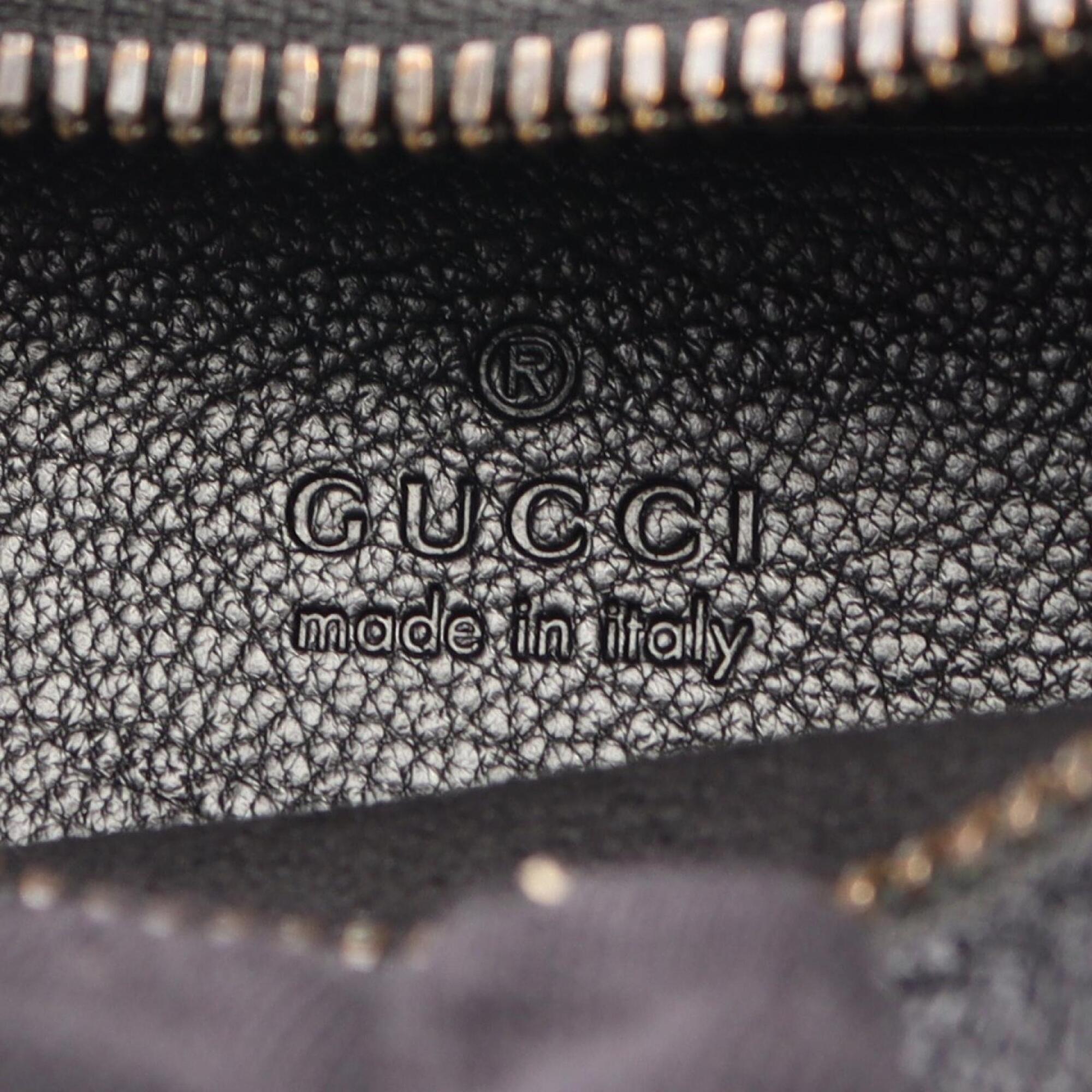 Gucci Black Leather Handbag Shoulder Bag (Pre-Owned)