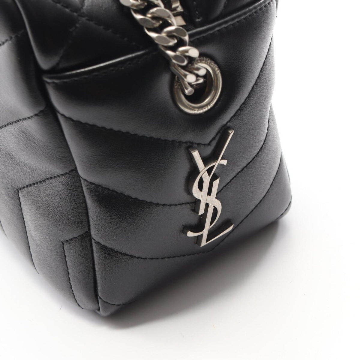 Yves Saint Laurent Black Leather Handbag Shoulder Bag (Pre-Owned)