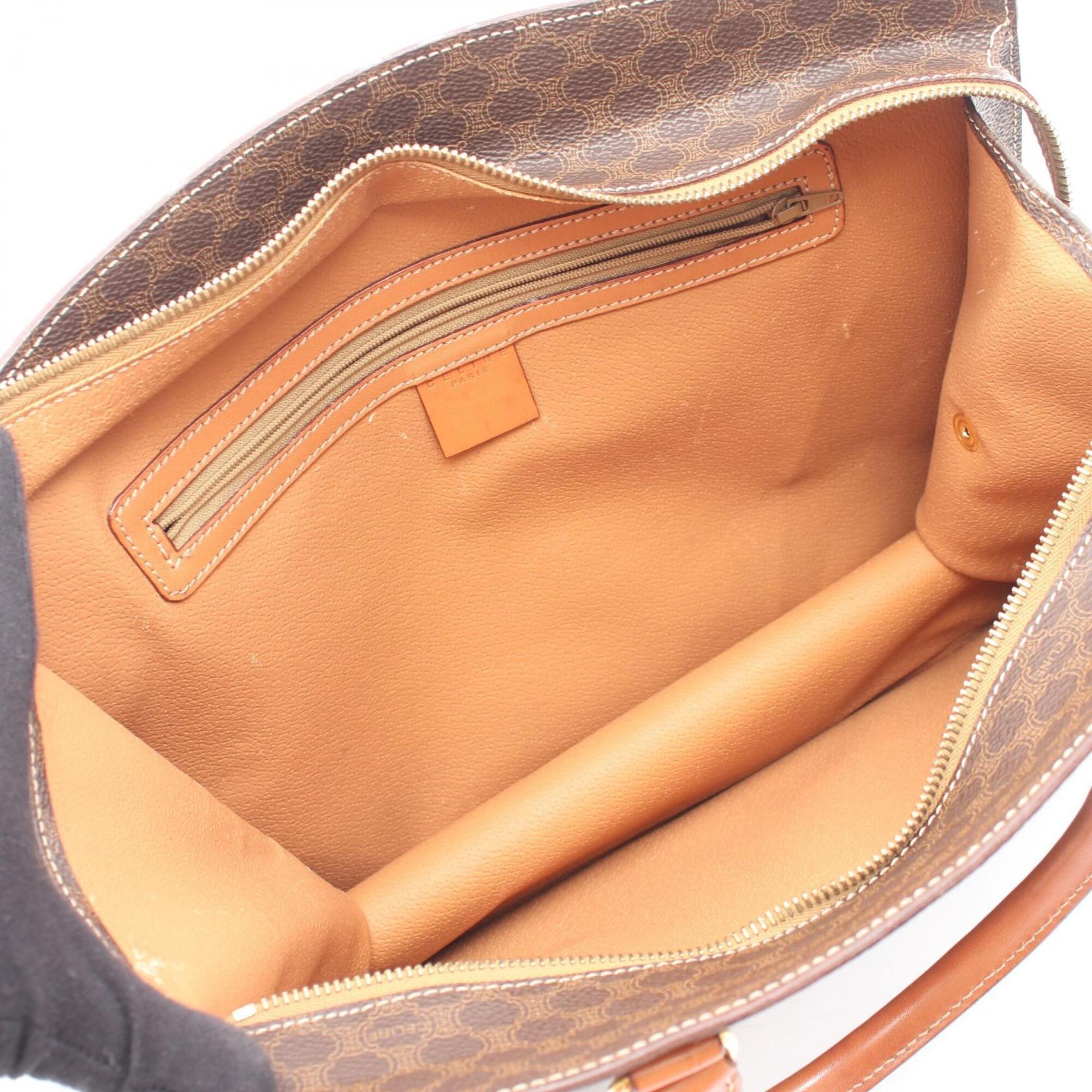 Celine Brown Coated Canvas Handbag (Pre-Owned)