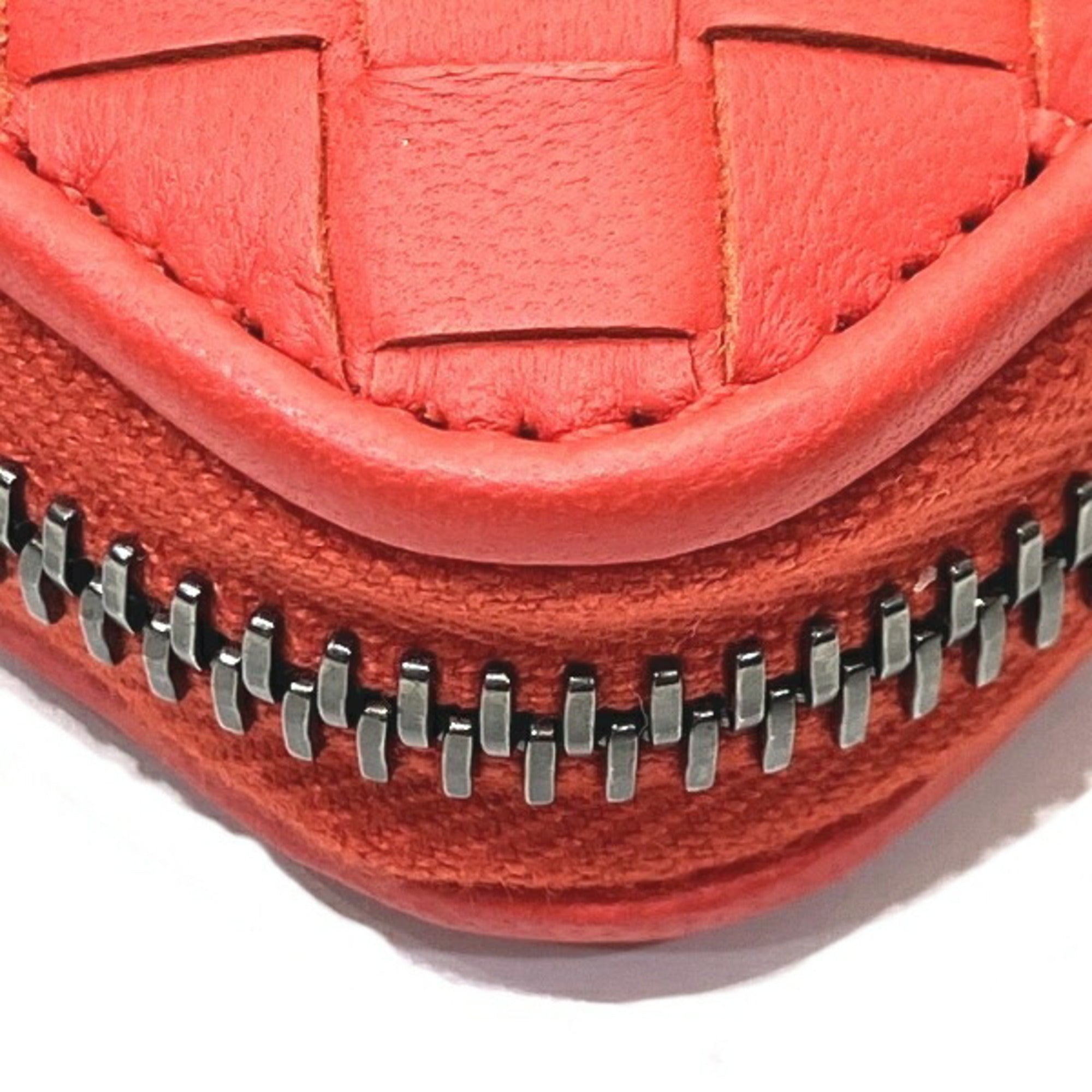 Bottega Veneta Red Color Leather Coin Purse/Coin Case (Pre-Owned)