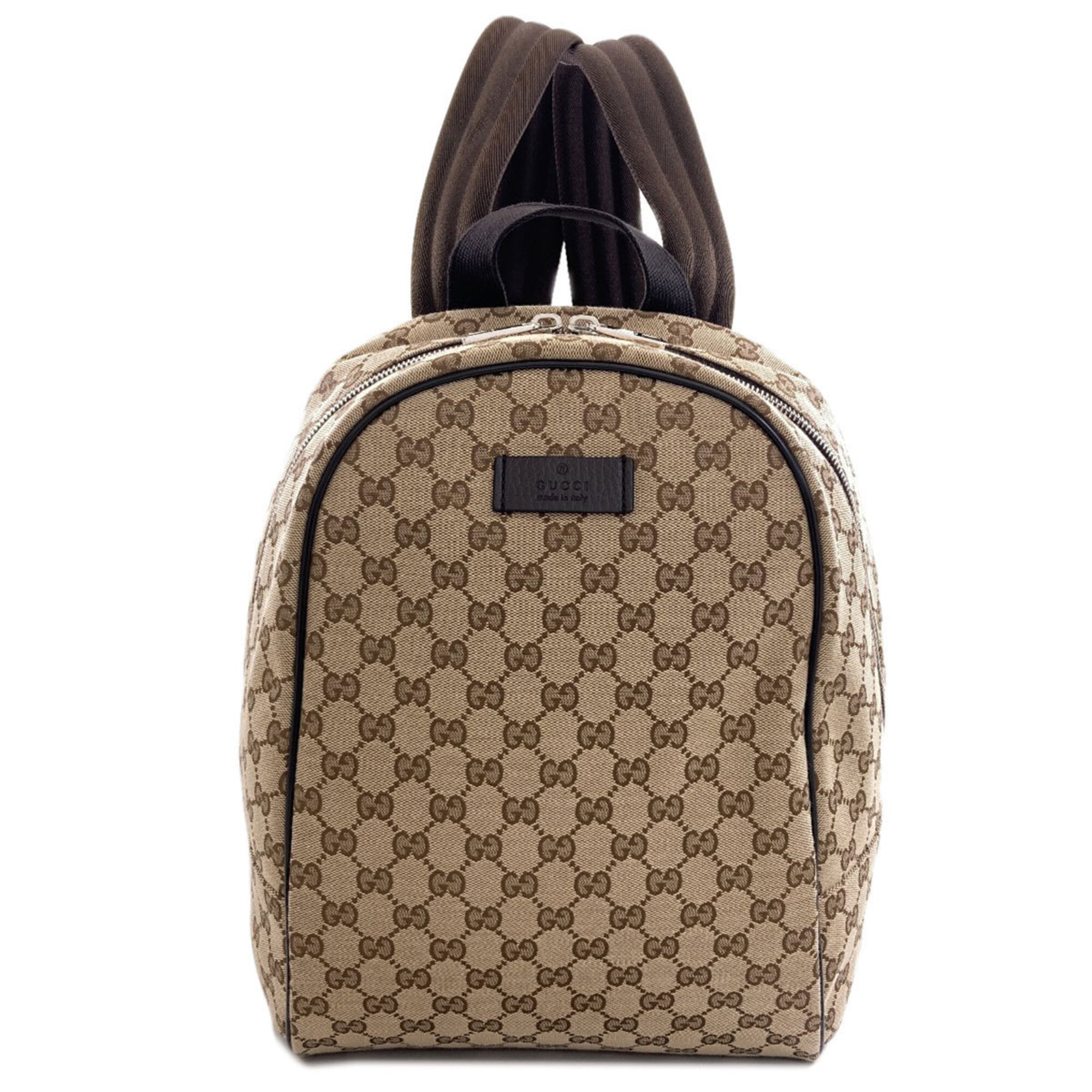 Gucci Brown Canvas Backpack (Pre-Owned)
