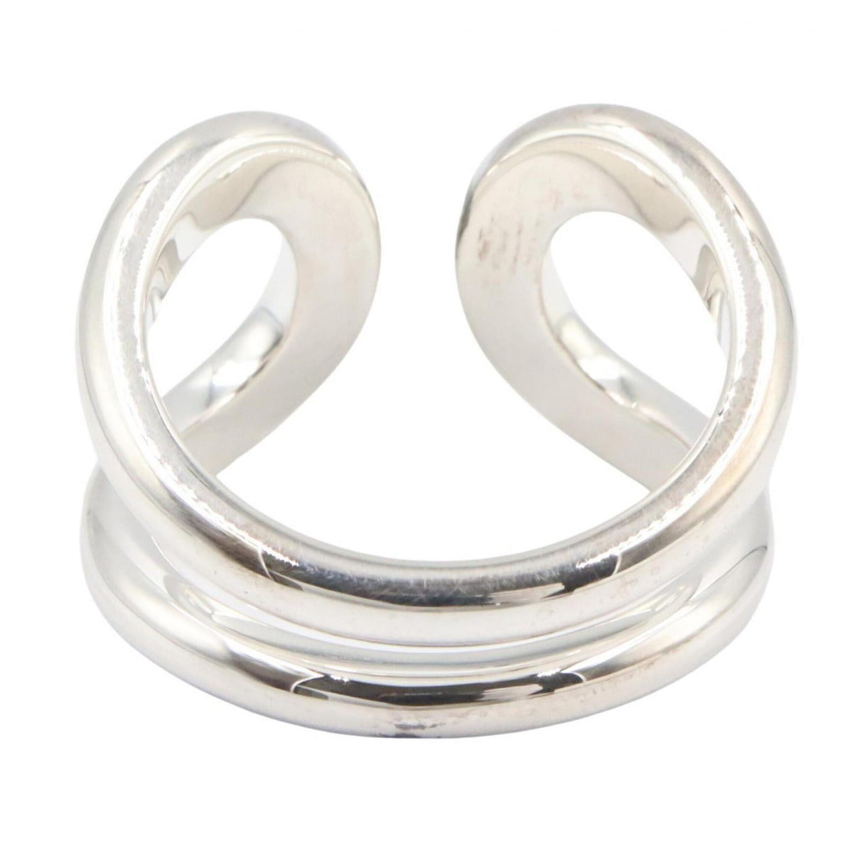 Hermes Silver Silver 925 Band Ring (Pre-Owned)