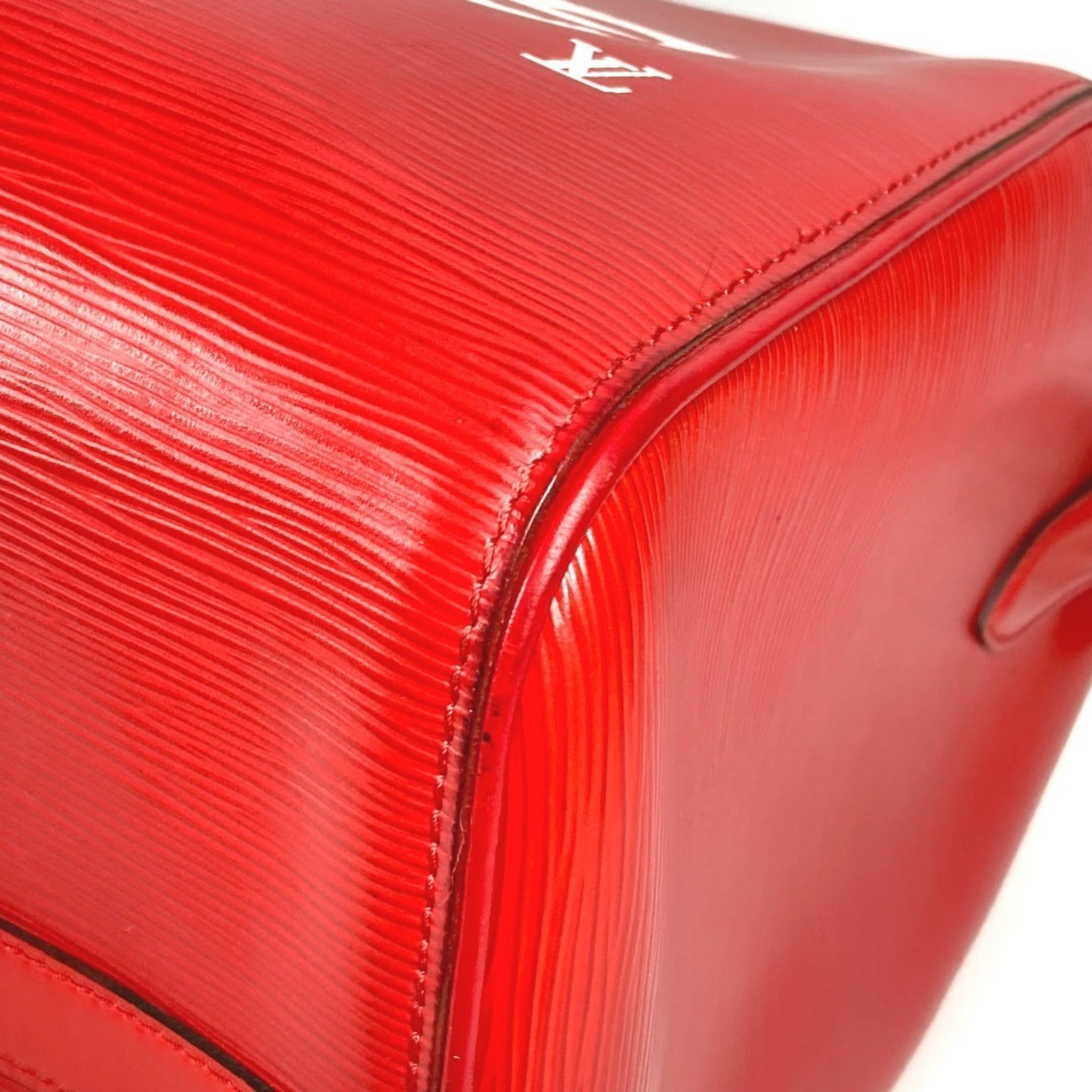 Louis Vuitton Red Color White Epi Leather Boston Bag (Pre-Owned)