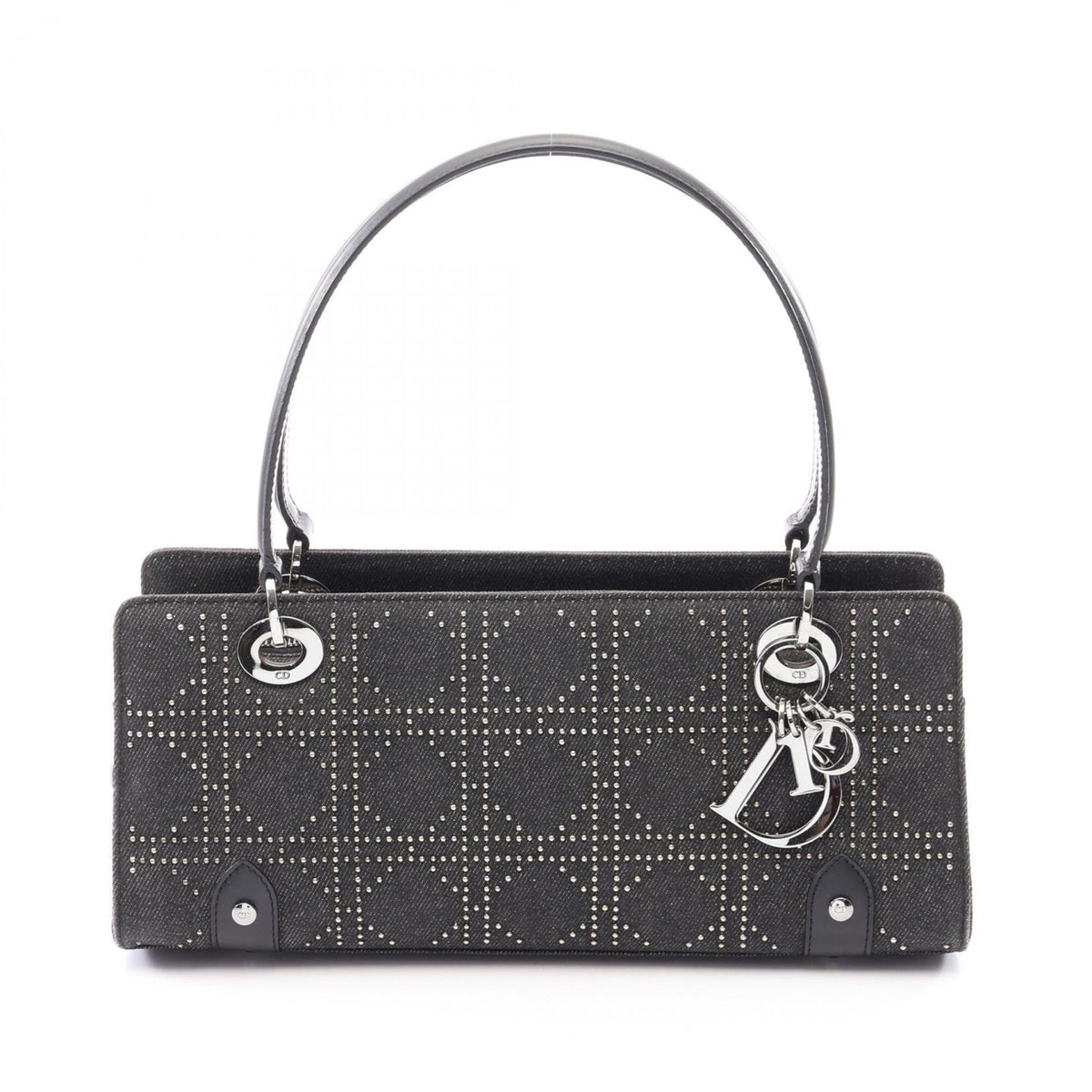 Christian Dior Black Denim Leather Handbag (Pre-Owned)