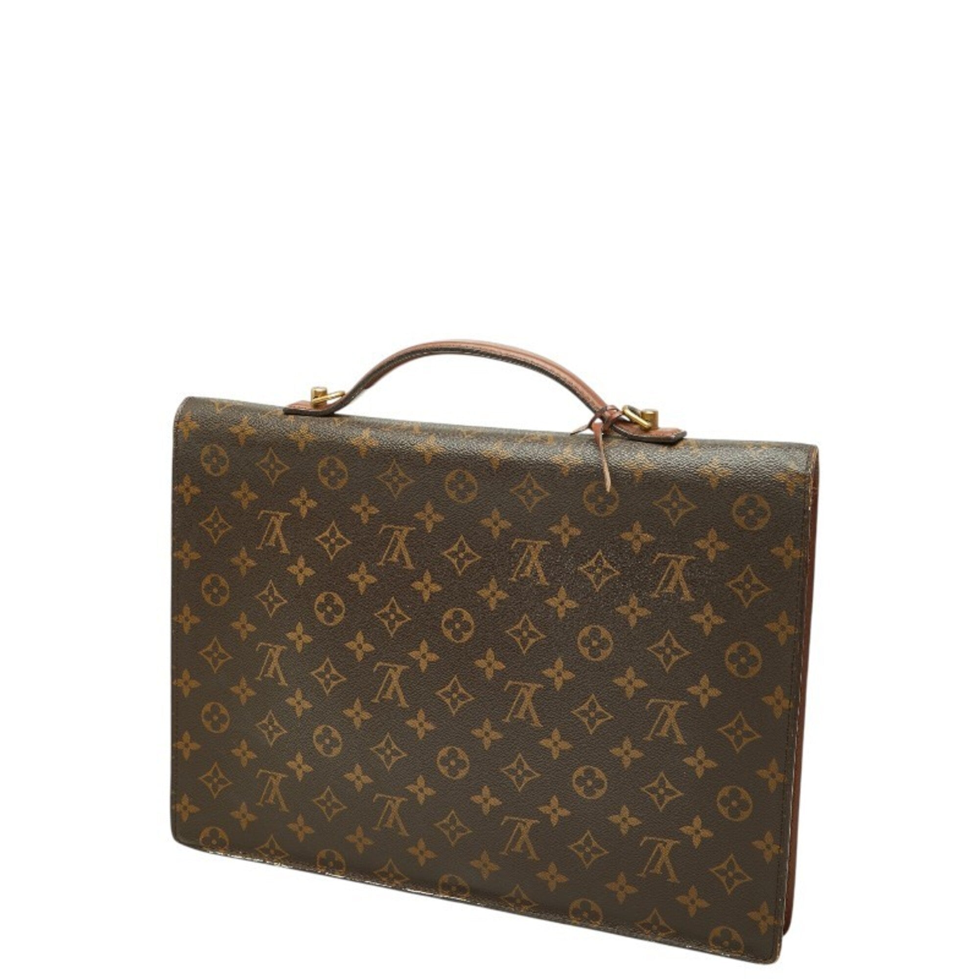 Louis Vuitton Brown Pvc Leather Handbag Shoulder Bag (Pre-Owned)