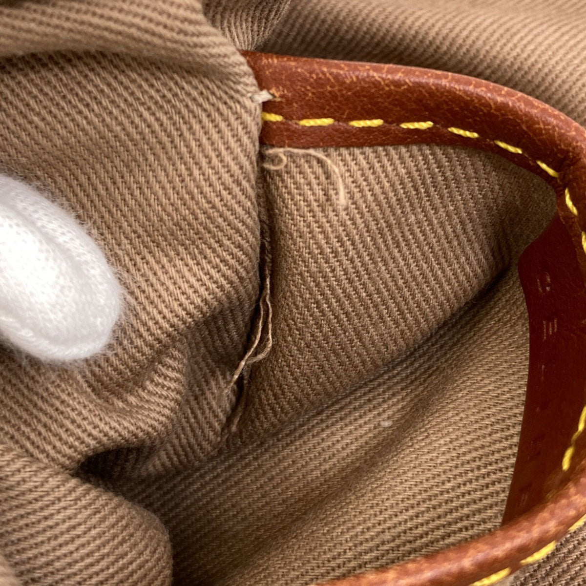 Celine Brown Canvas Shoulder Bag (Pre-Owned)