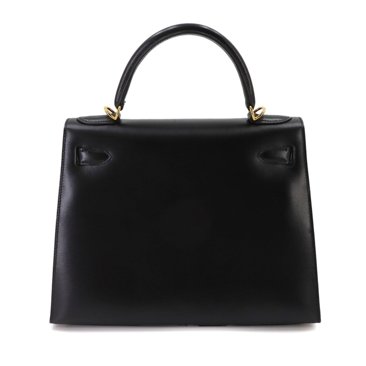 Hermes Black Box Calf Leather Handbag (Pre-Owned)