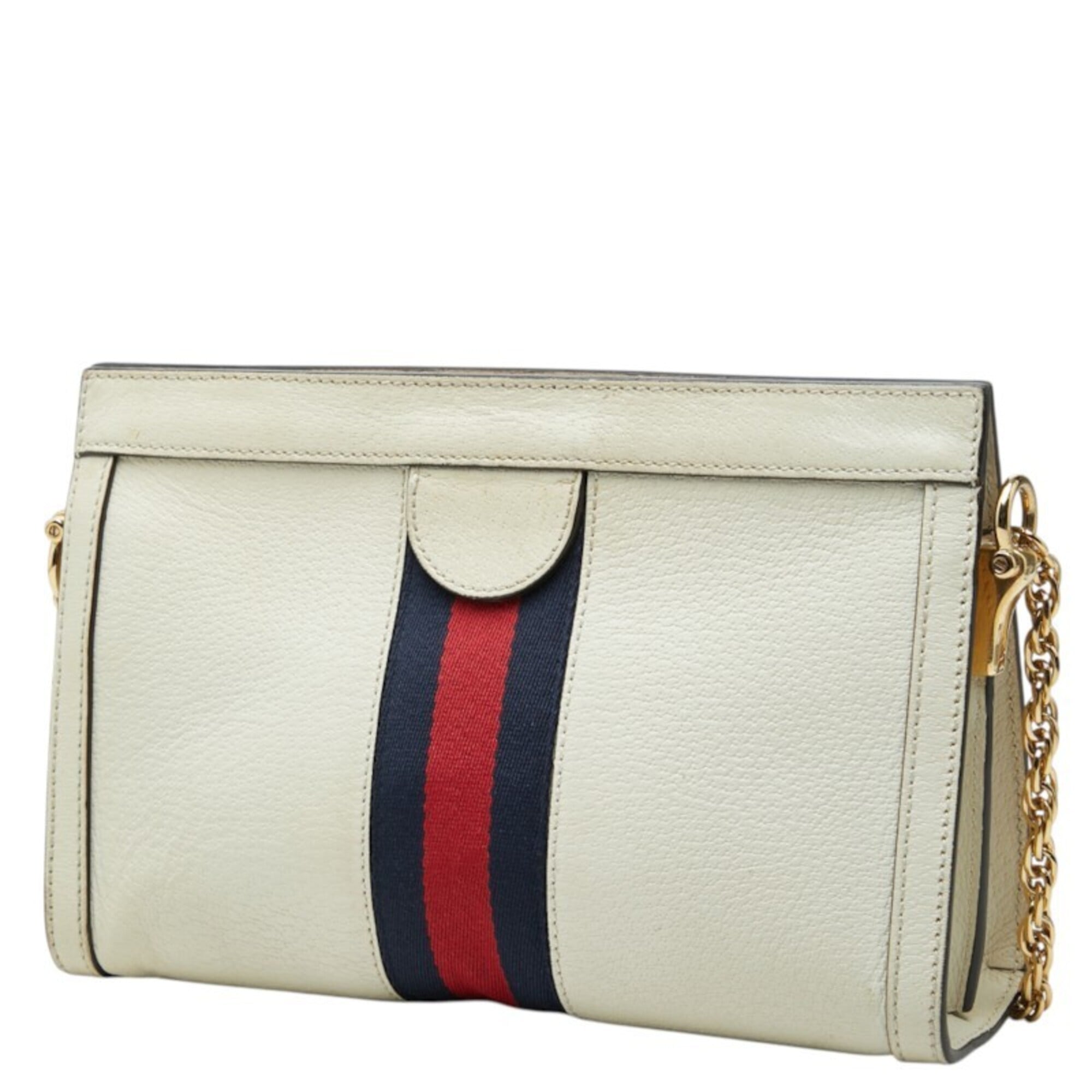 Gucci Ivory Leather Shoulder Bag (Pre-Owned)