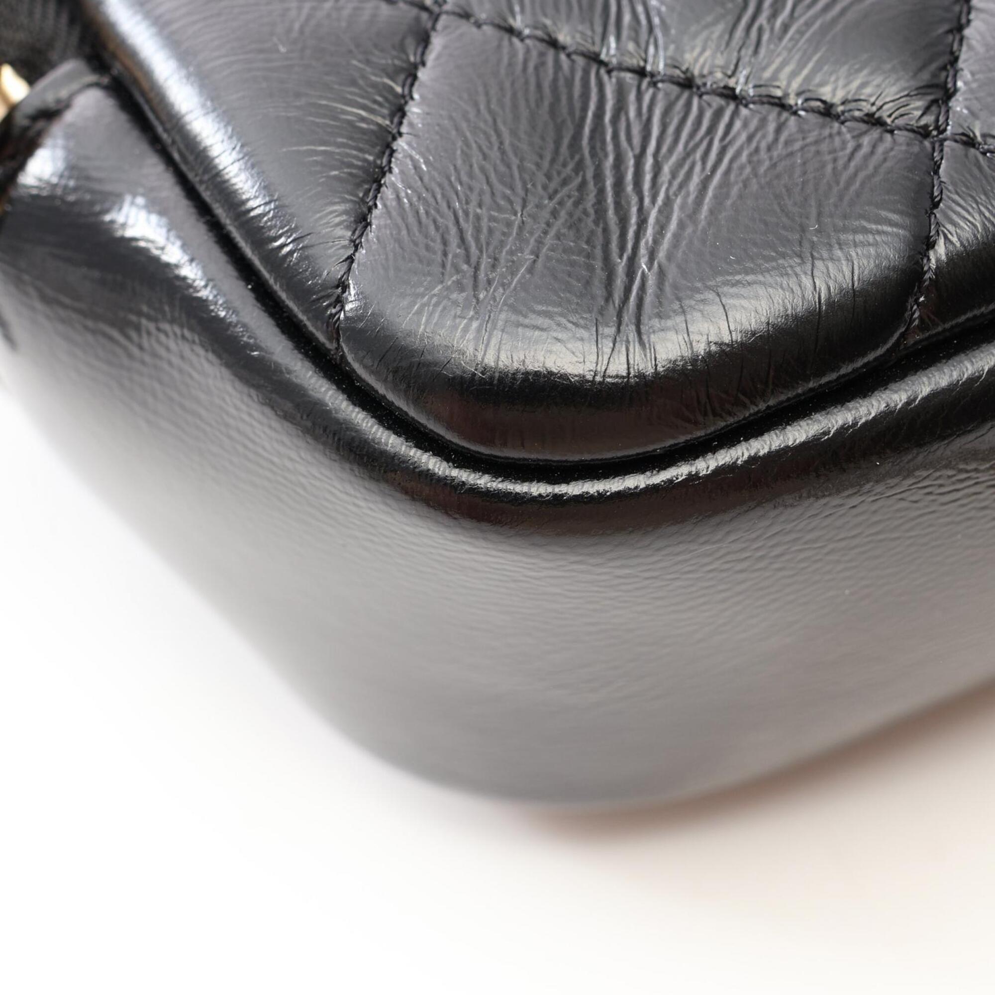 Chanel Black Leather Handbag Shoulder Bag (Pre-Owned)