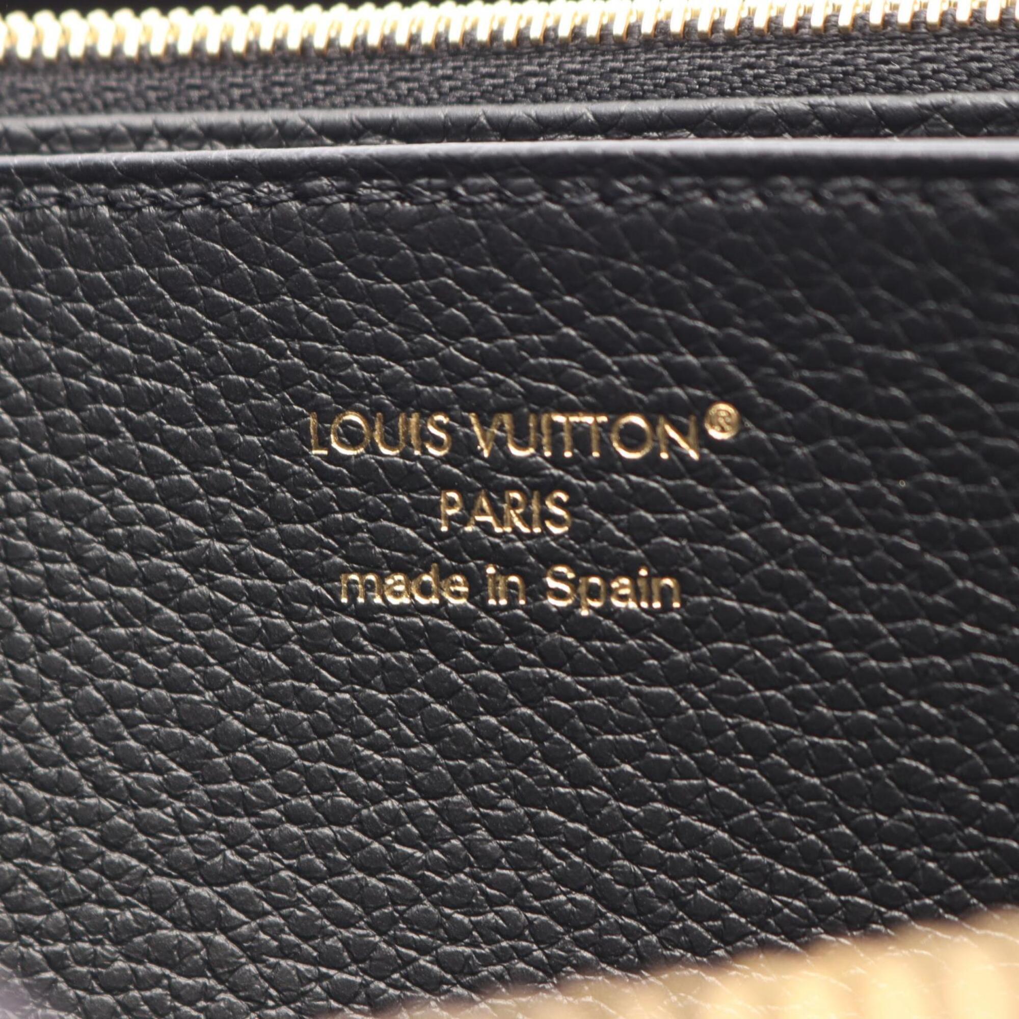 Louis Vuitton Black Leather Long Wallet (Bi-Fold) (Pre-Owned)