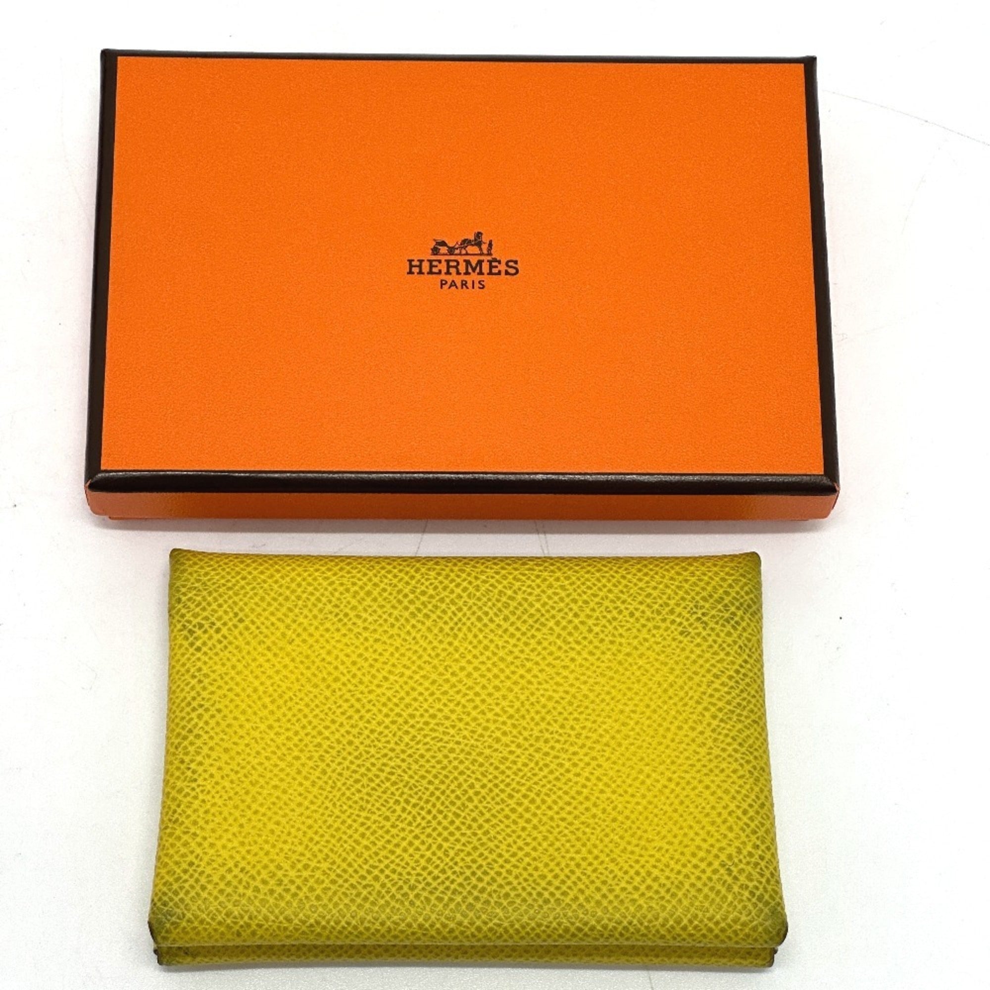 Hermes Jaune Yellow Epsom Leather Coin Purse/Coin Case (Pre-Owned)