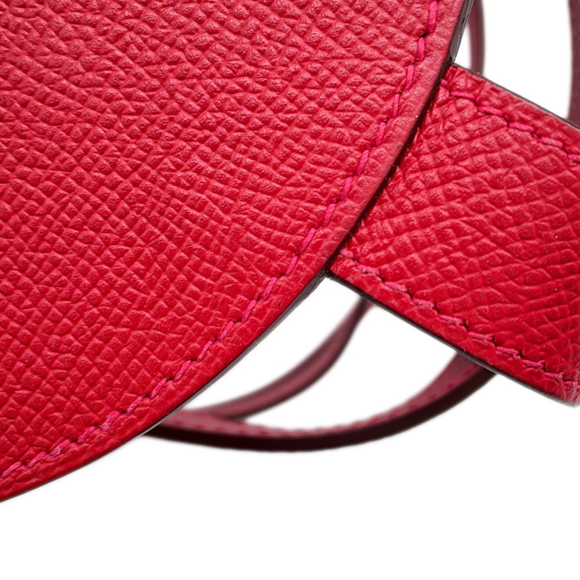 Hermes Multi-Color Rouge Casaque Epsom Leather Silk Handbag (Pre-Owned)