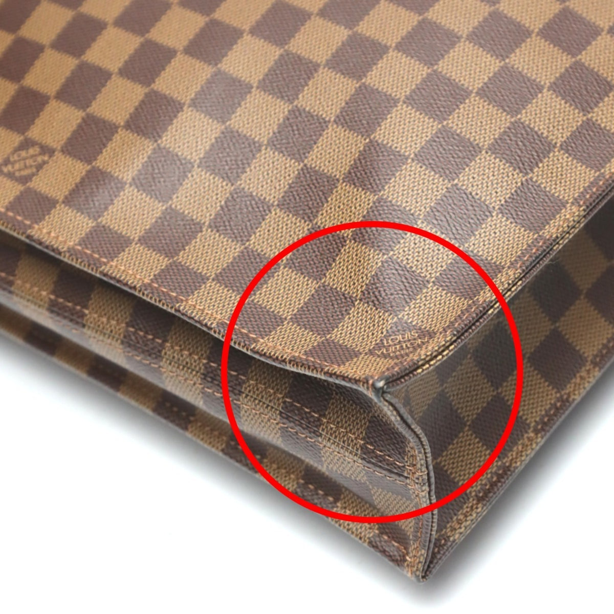 Louis Vuitton Brown Damier Canvas Ebene Damier Canvas Handbag Tote Bag (Pre-Owned)