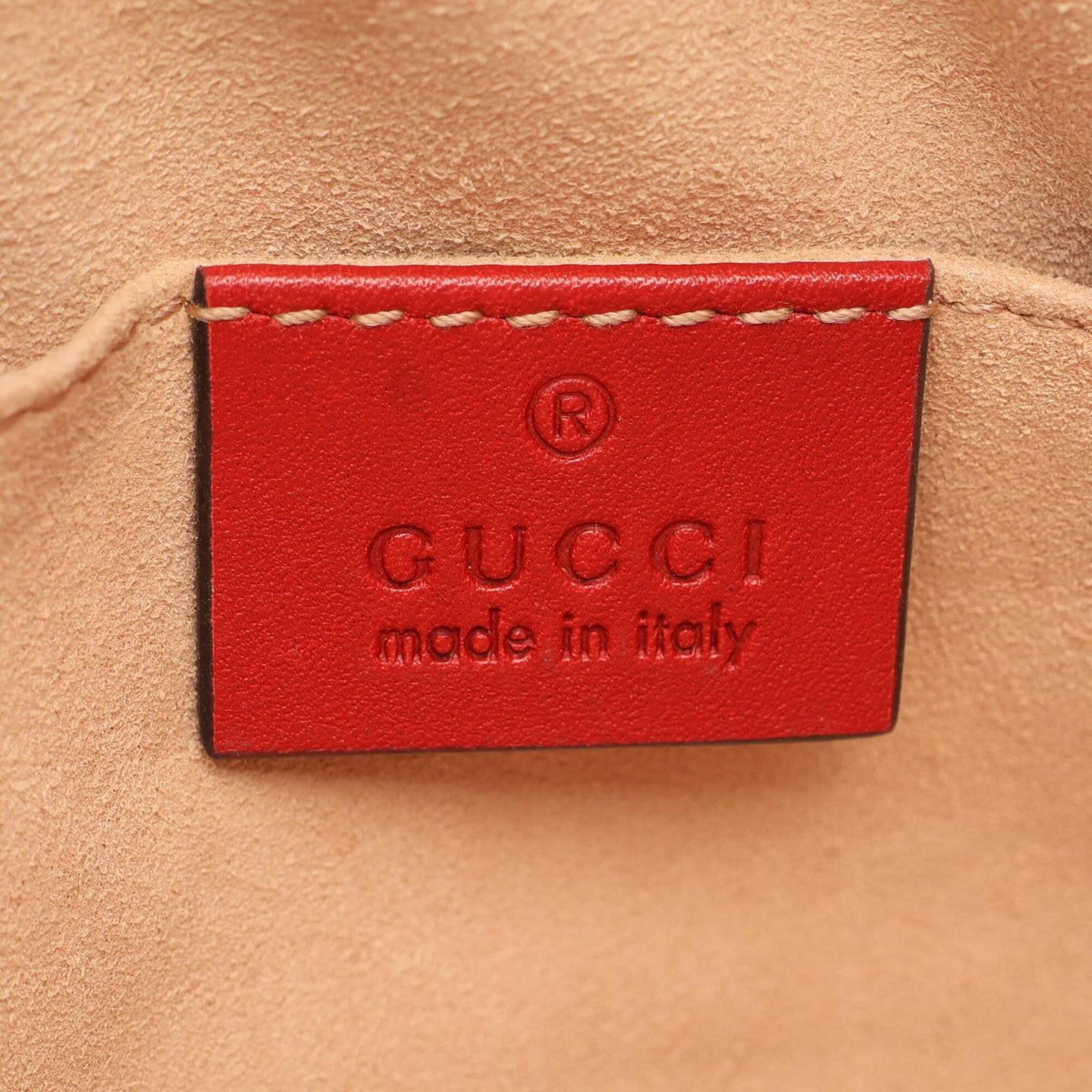 Gucci Red Color Leather Fanny Pack (Pre-Owned)