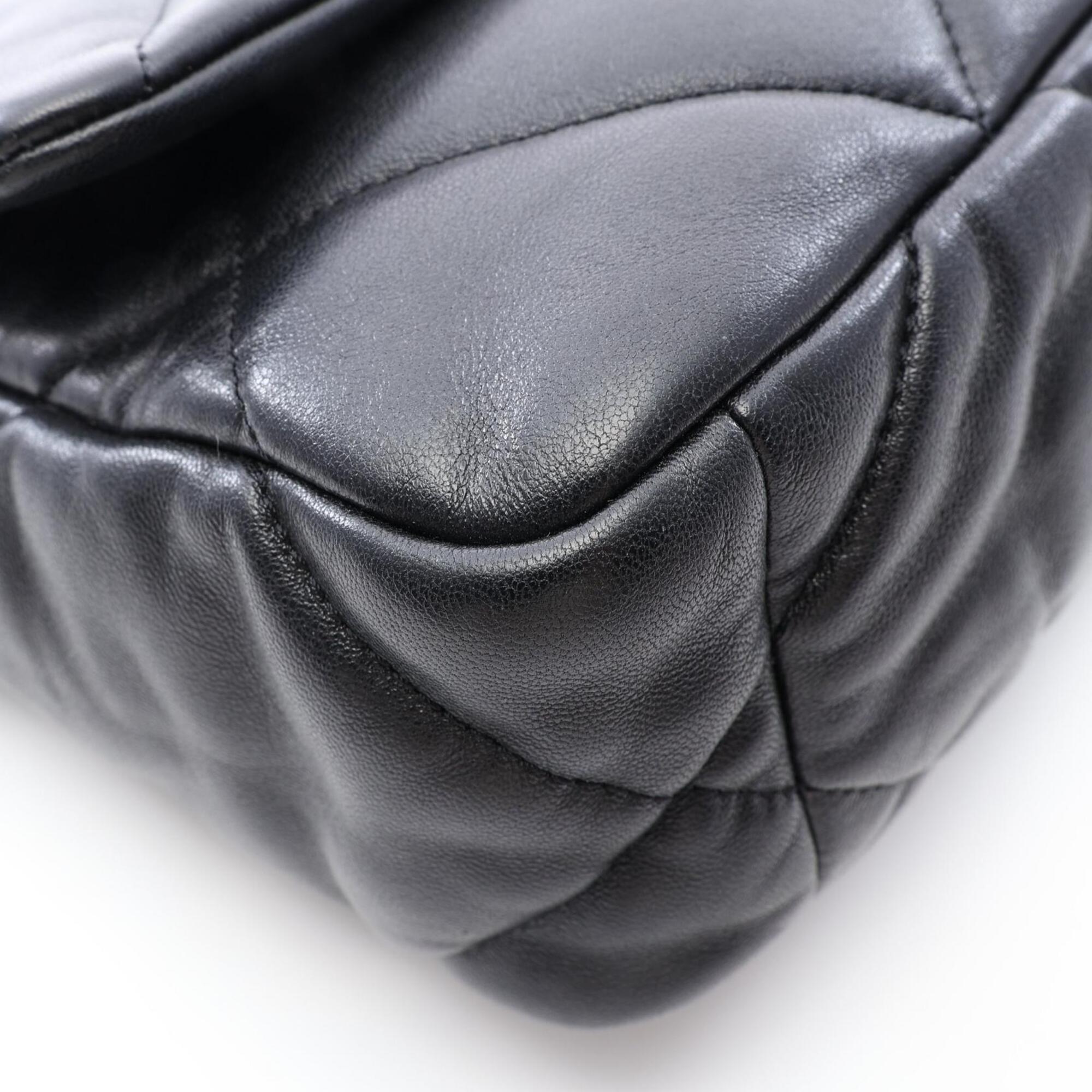 Chanel Black Leather Handbag Shoulder Bag (Pre-Owned)