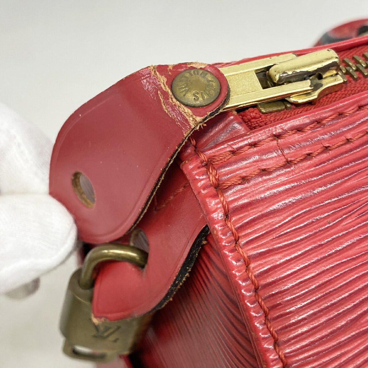Louis Vuitton Castilian Red Handbag (Pre-Owned)